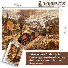 Züge des Goldrauschs Puzzle 1000 Teile