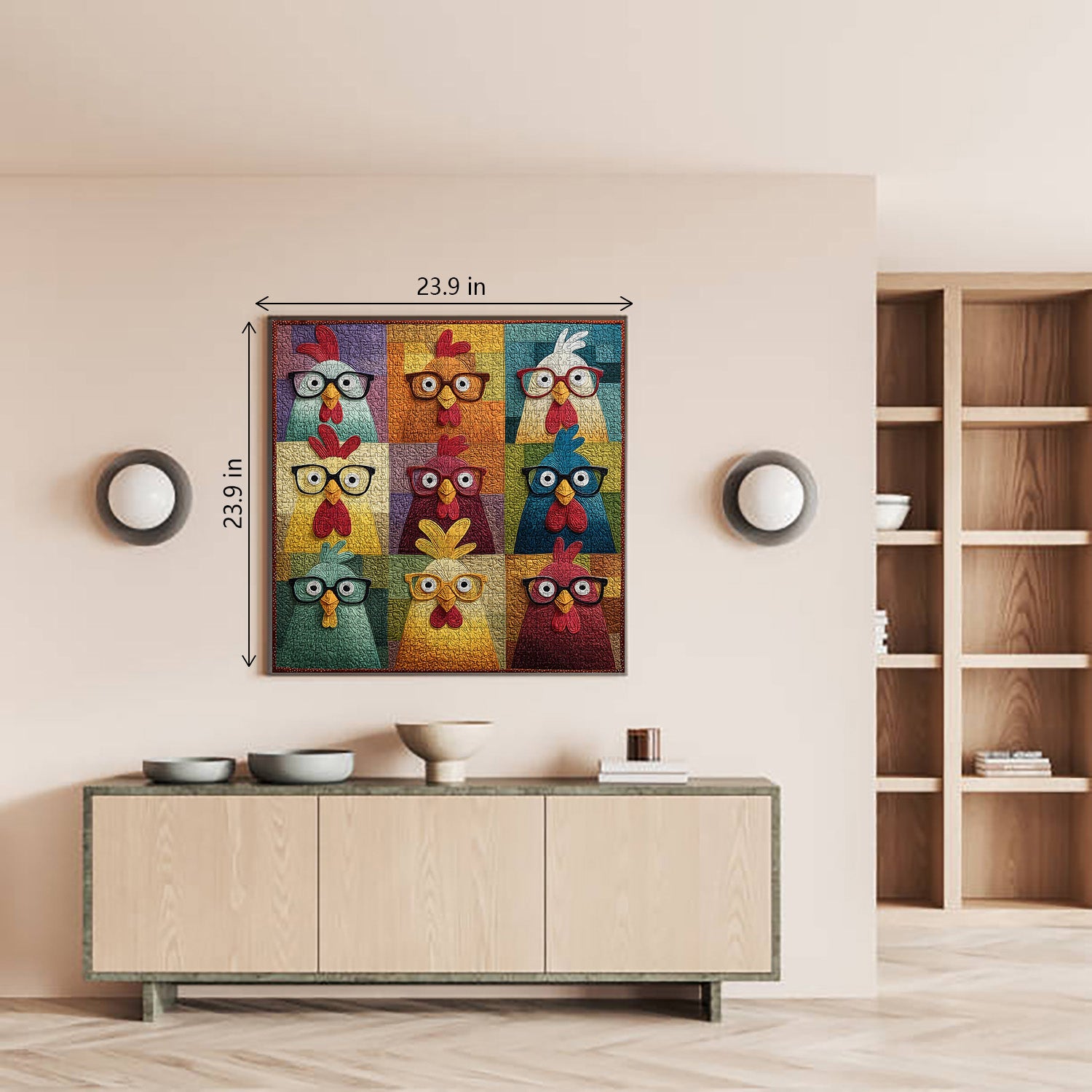 Fabric Chicken Fun Jigsaw Puzzle 1000 Pieces