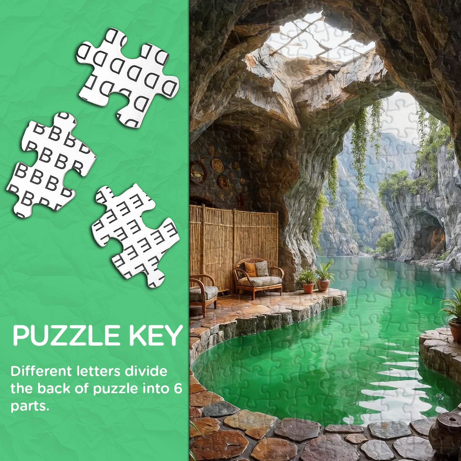 Serene Cave Retreat Jigsaw Puzzle 1000 Pieces