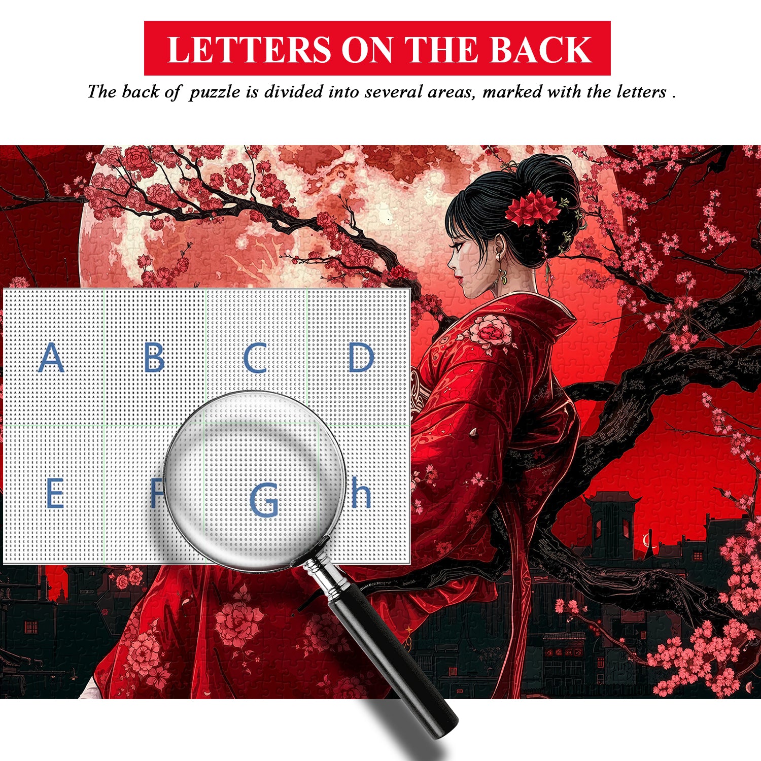 Crimson Geisha Twilight Jigsaw Puzzle 1000 Pieces