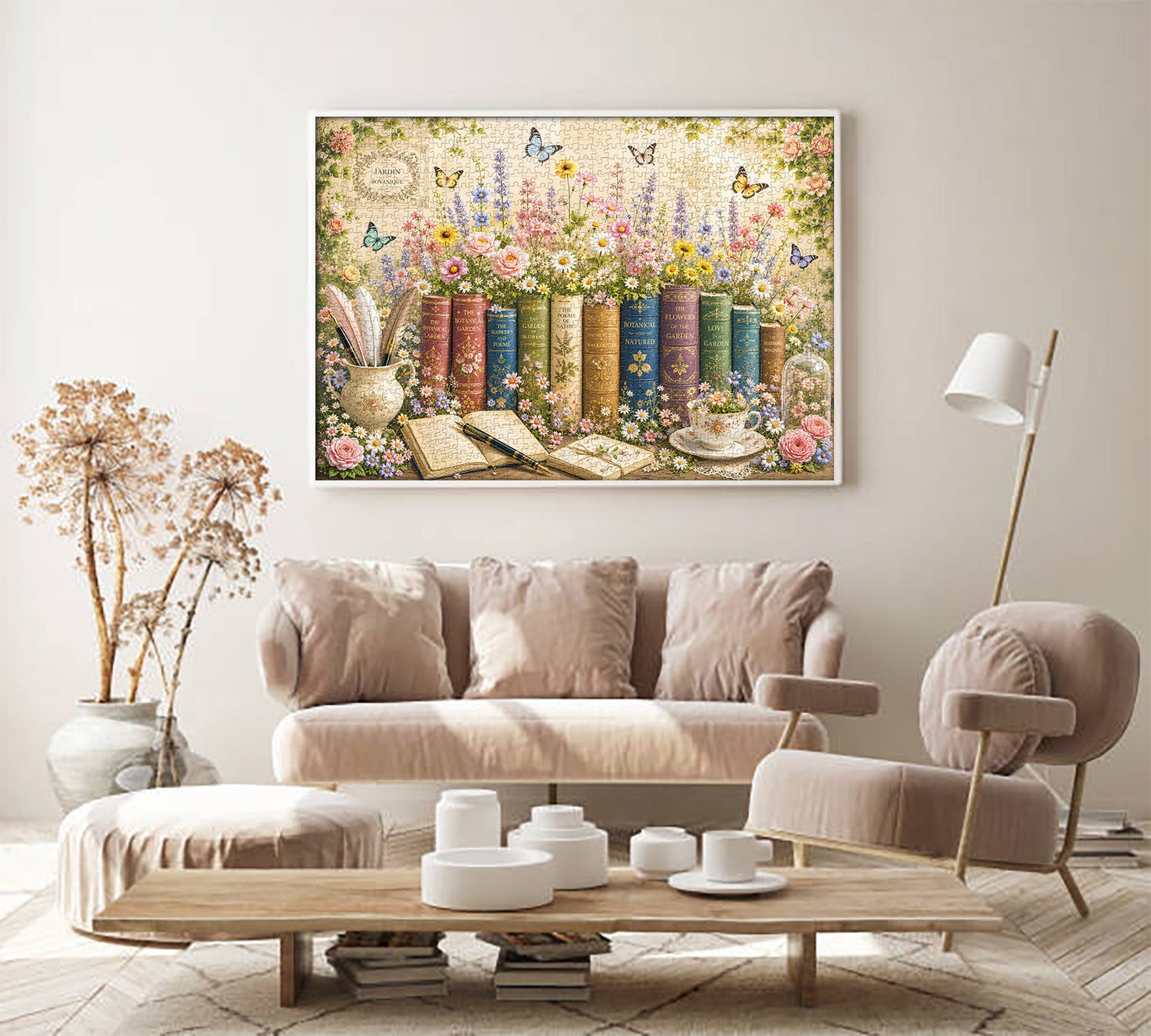 Vintage Book Blooms Jigsaw Puzzle 1000 Pieces