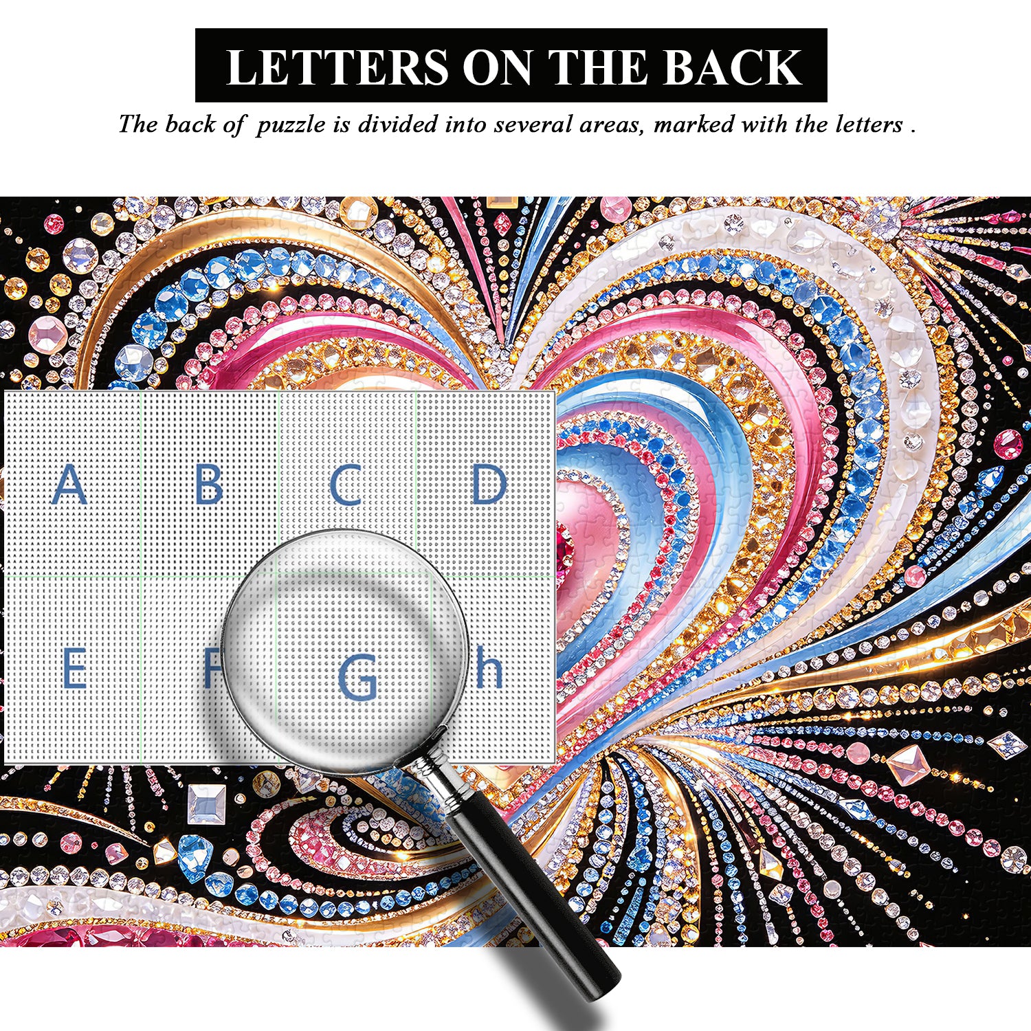 Dazzling Gem Heart Jigsaw Puzzle 1000 Pieces