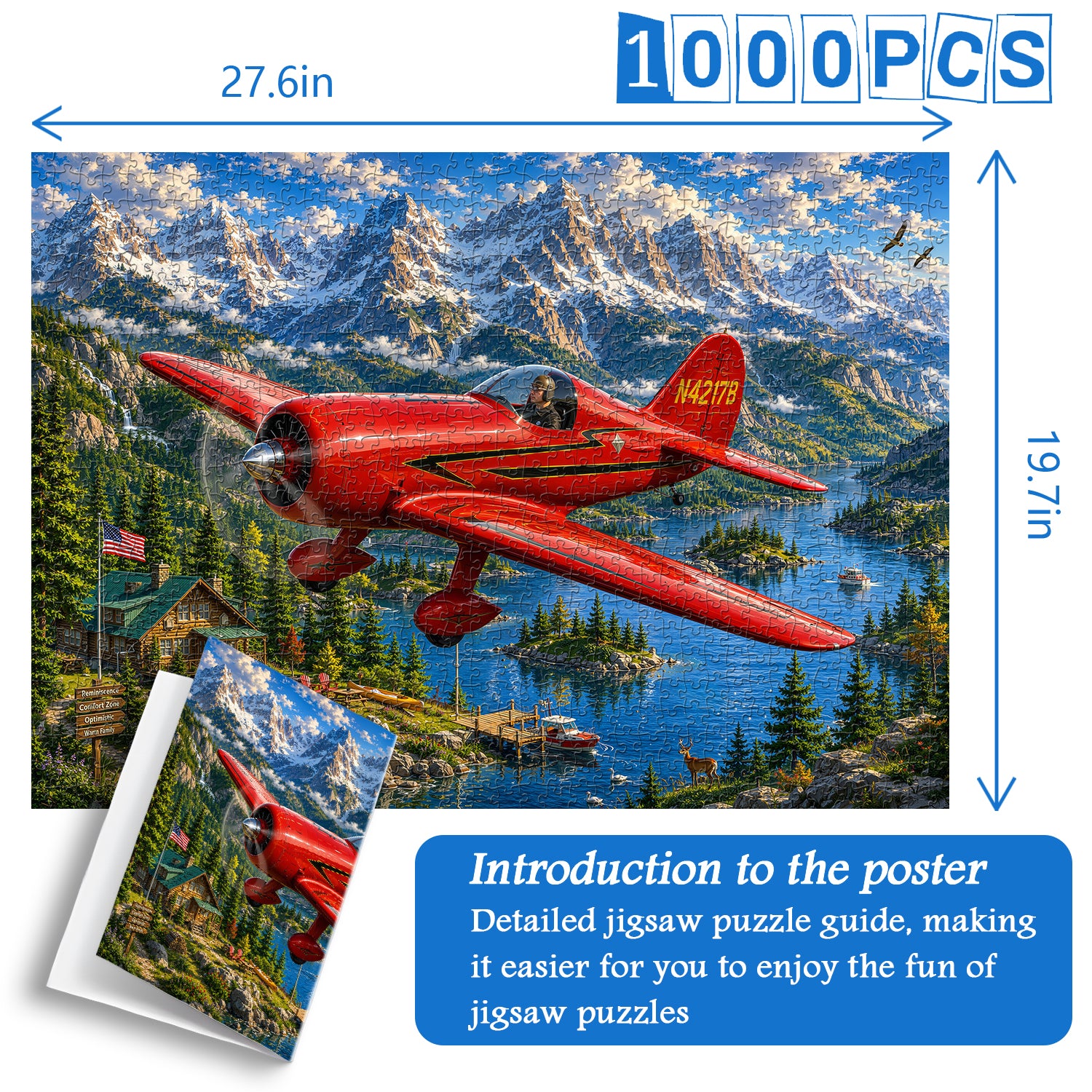 Mountain Sky Aviator Jigsaw Puzzle 1000 Pieces