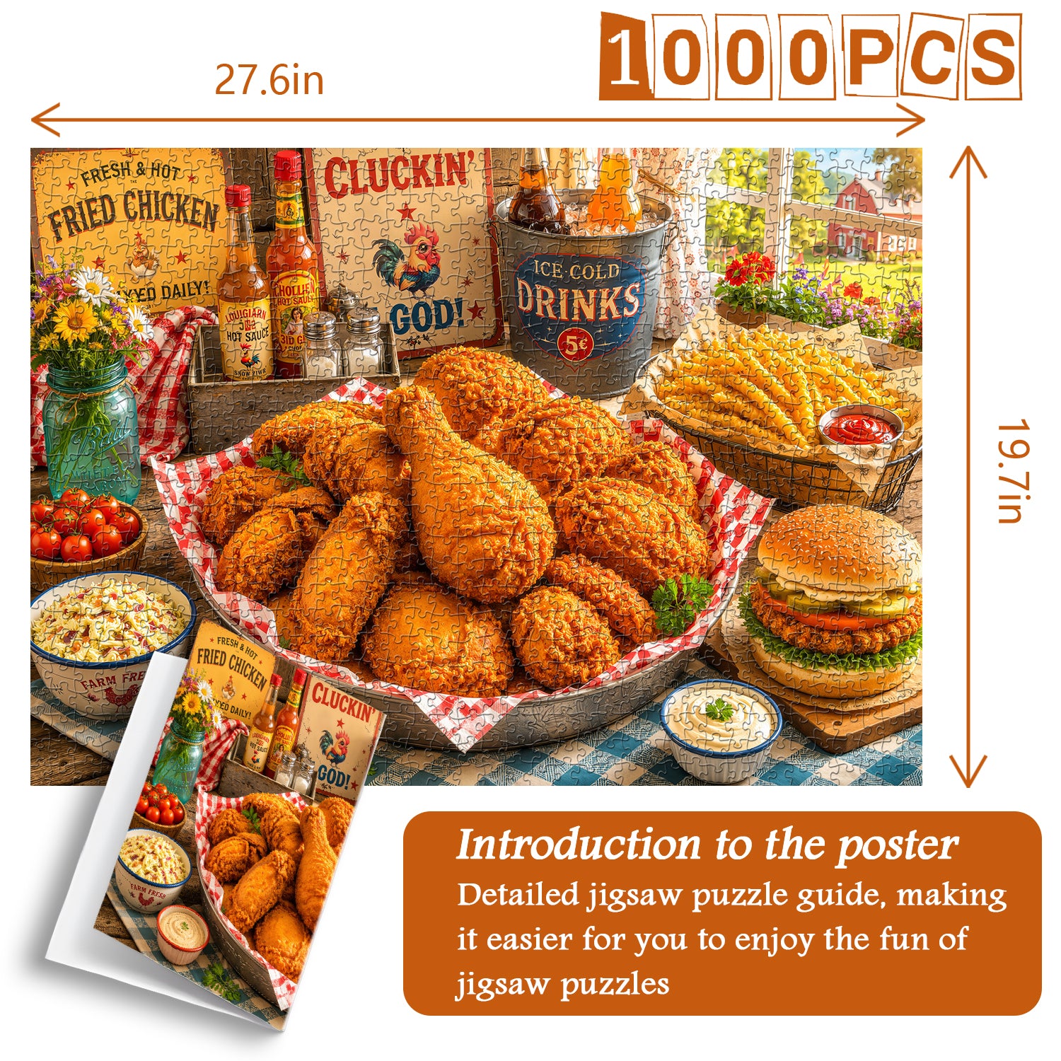 Köstliches gebratenes Fest-Puzzle, 1000 Teile
