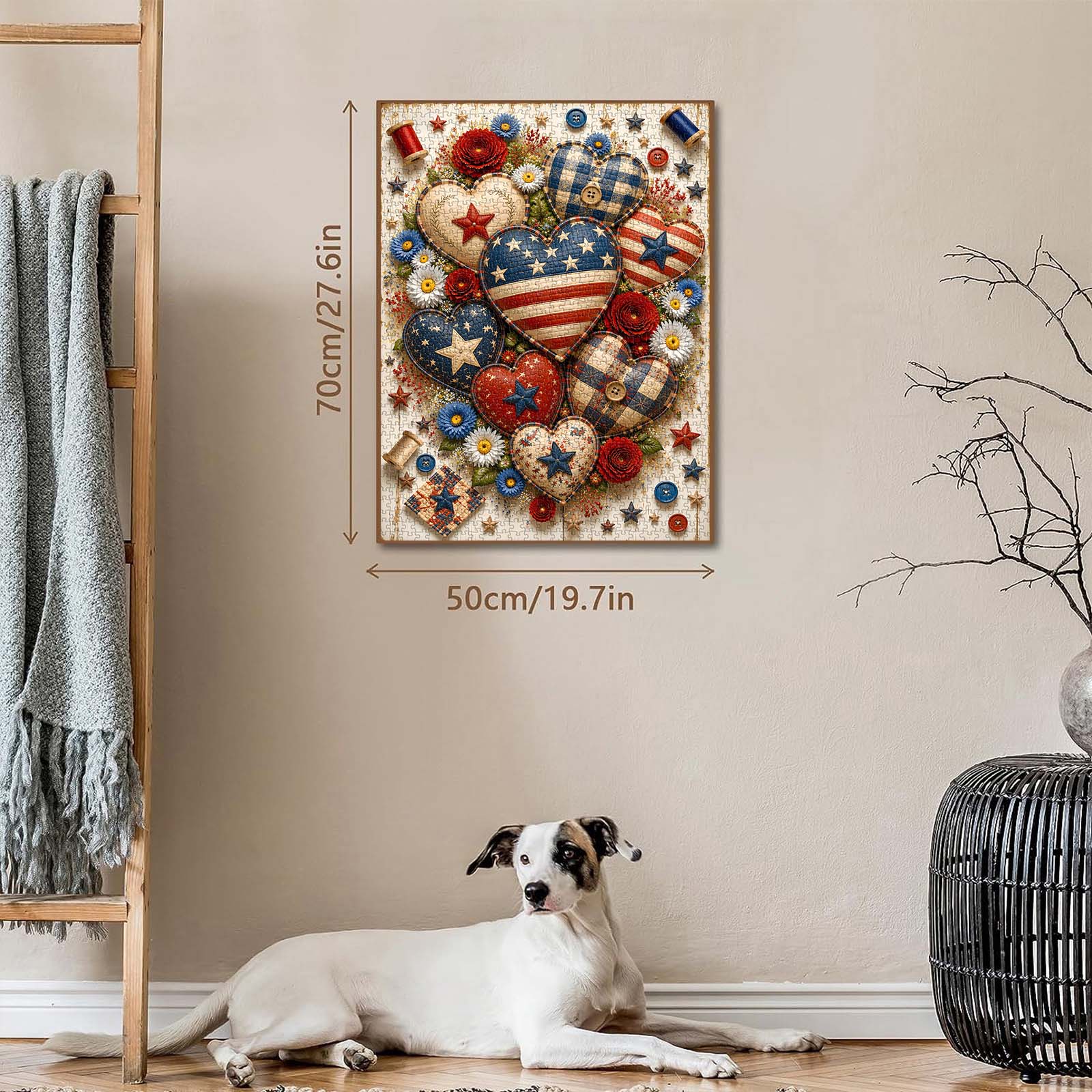 Patriotic Hearts Jigsaw Puzzle 1000 Pieces