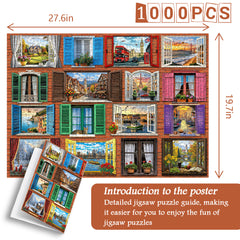 Welt durch Fenster Puzzle 1000 Teile