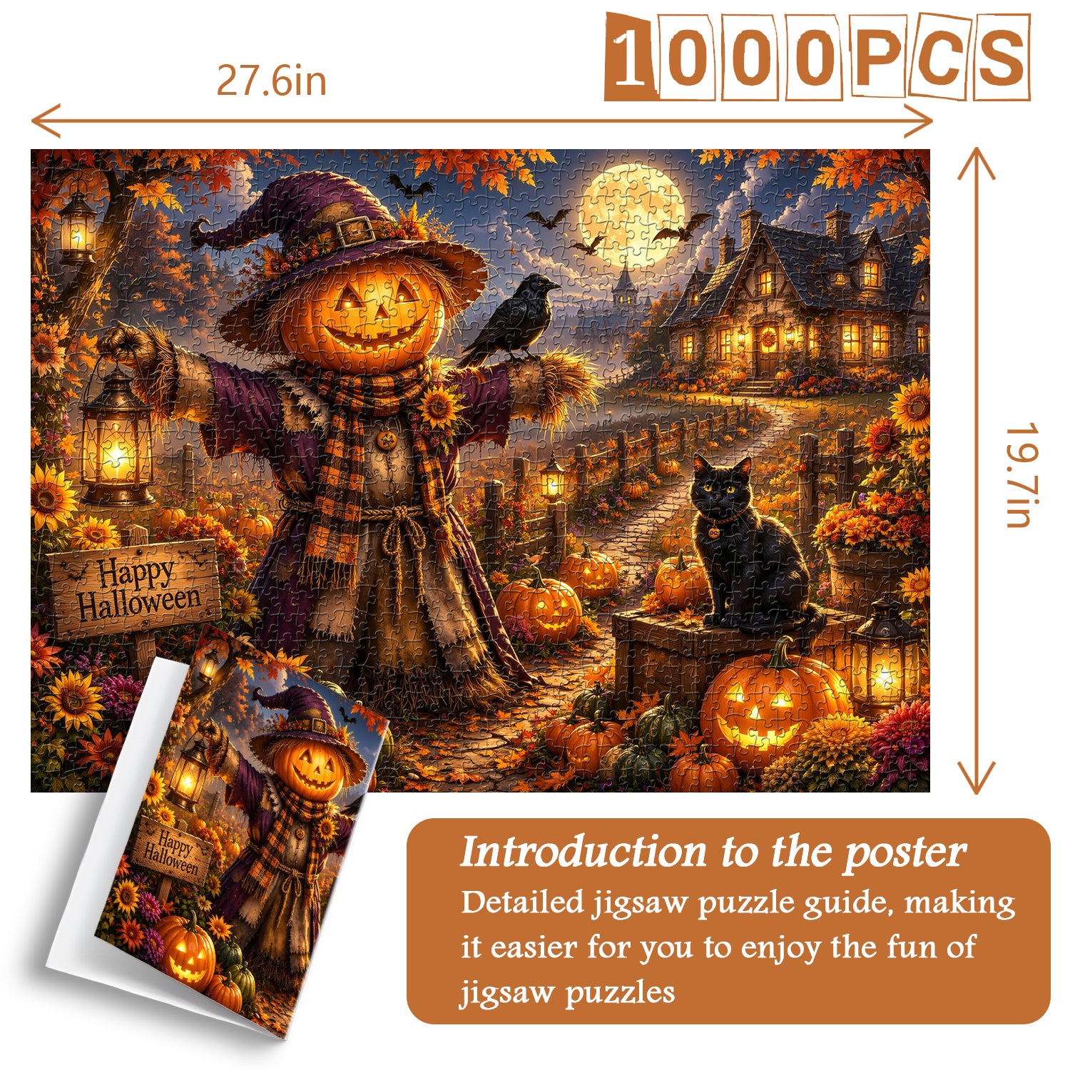 Glowing Moon Pumpkin Jigsaw Puzzle 1000 Pieces