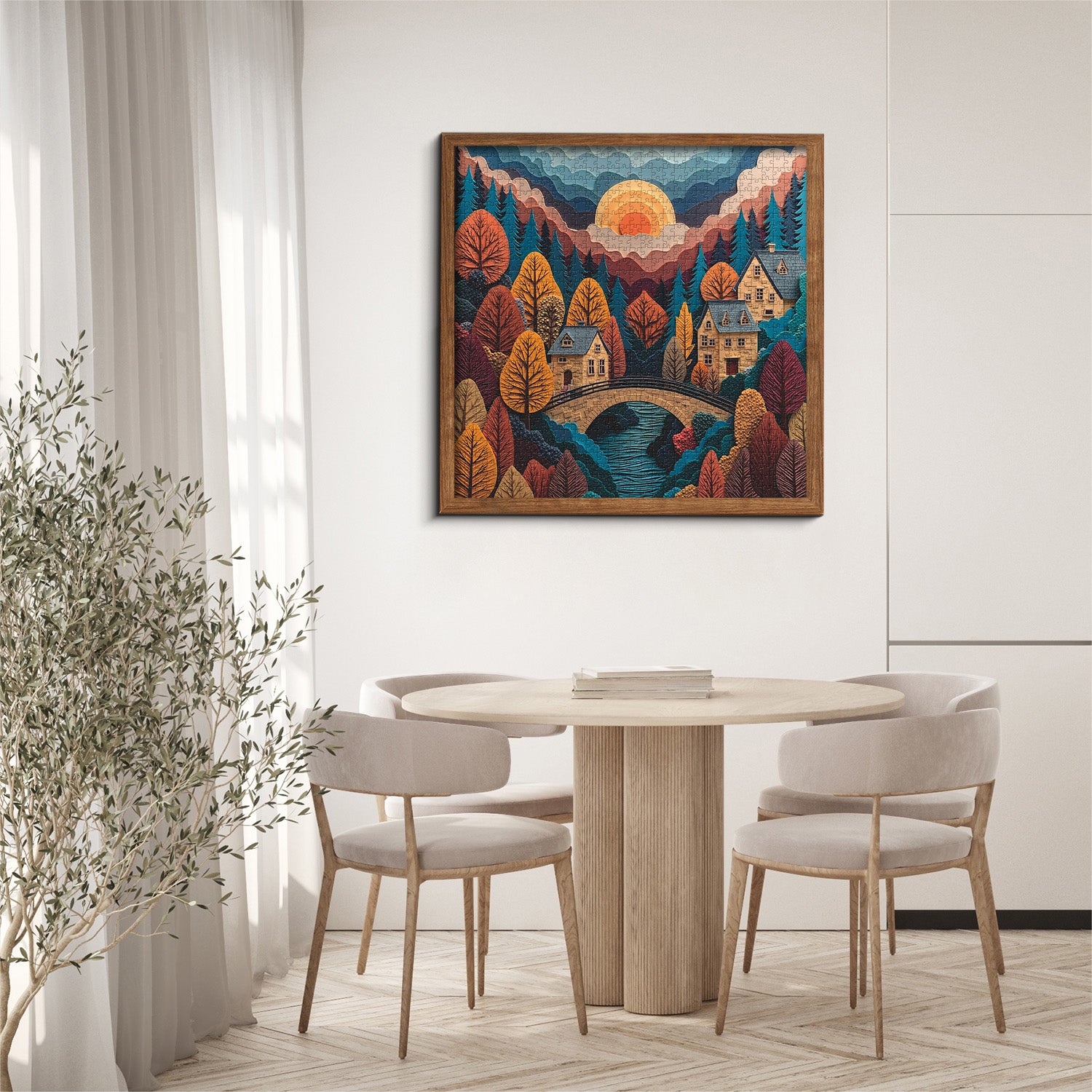 Golden Sunset Village Puzzle 1000 Teile