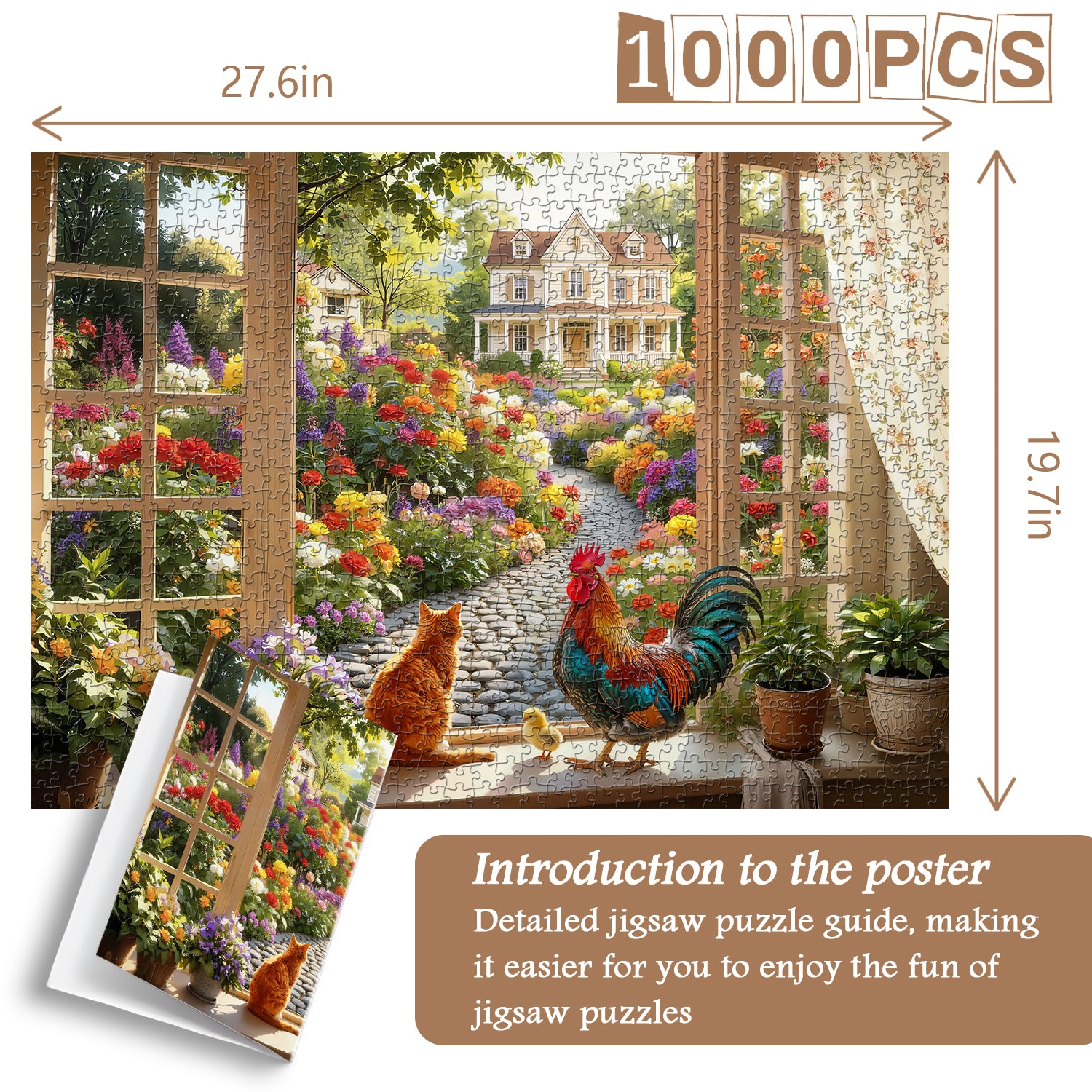 Landschaftsfenster-Szenen-Puzzle, 1000 Teile
