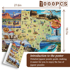 Wildwest-Kartenpuzzle 1000 Teile