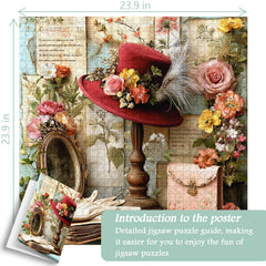 Vintage Floral Hat Jigsaw Puzzle 1000 Pieces
