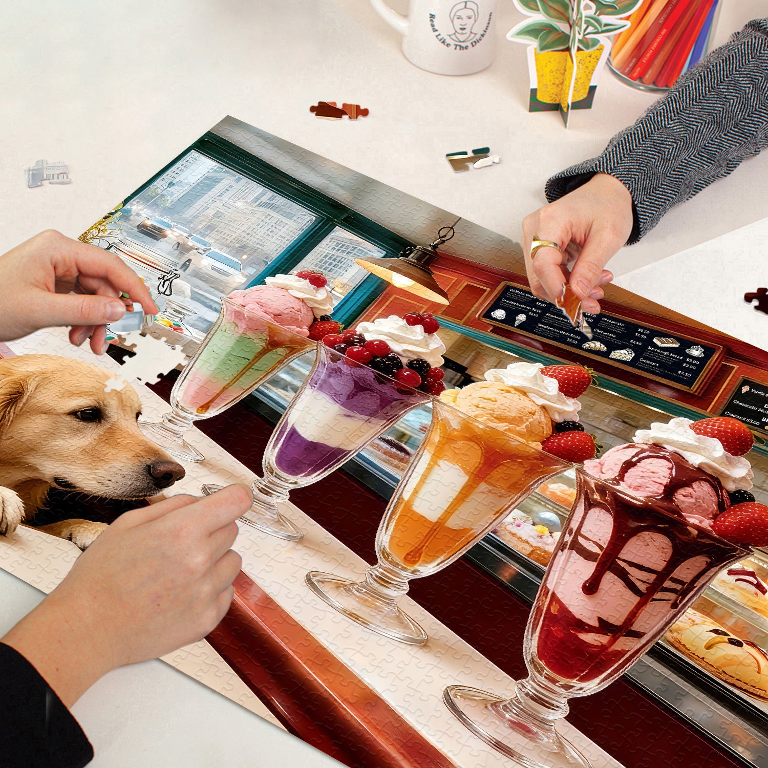 Hund Dessert Day Puzzle 1000 Teile