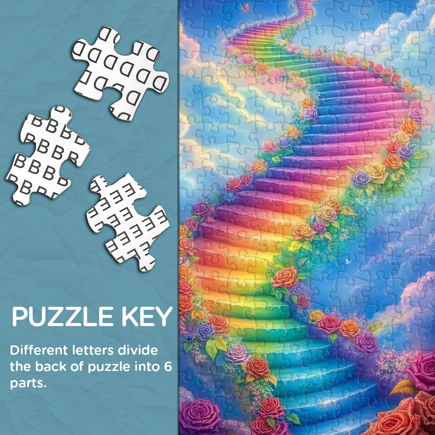 Regenbogenstufen-Puzzle 1000 Teile