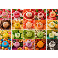 Buntes Macaron-Dessert-Puzzle, 1000 Teile
