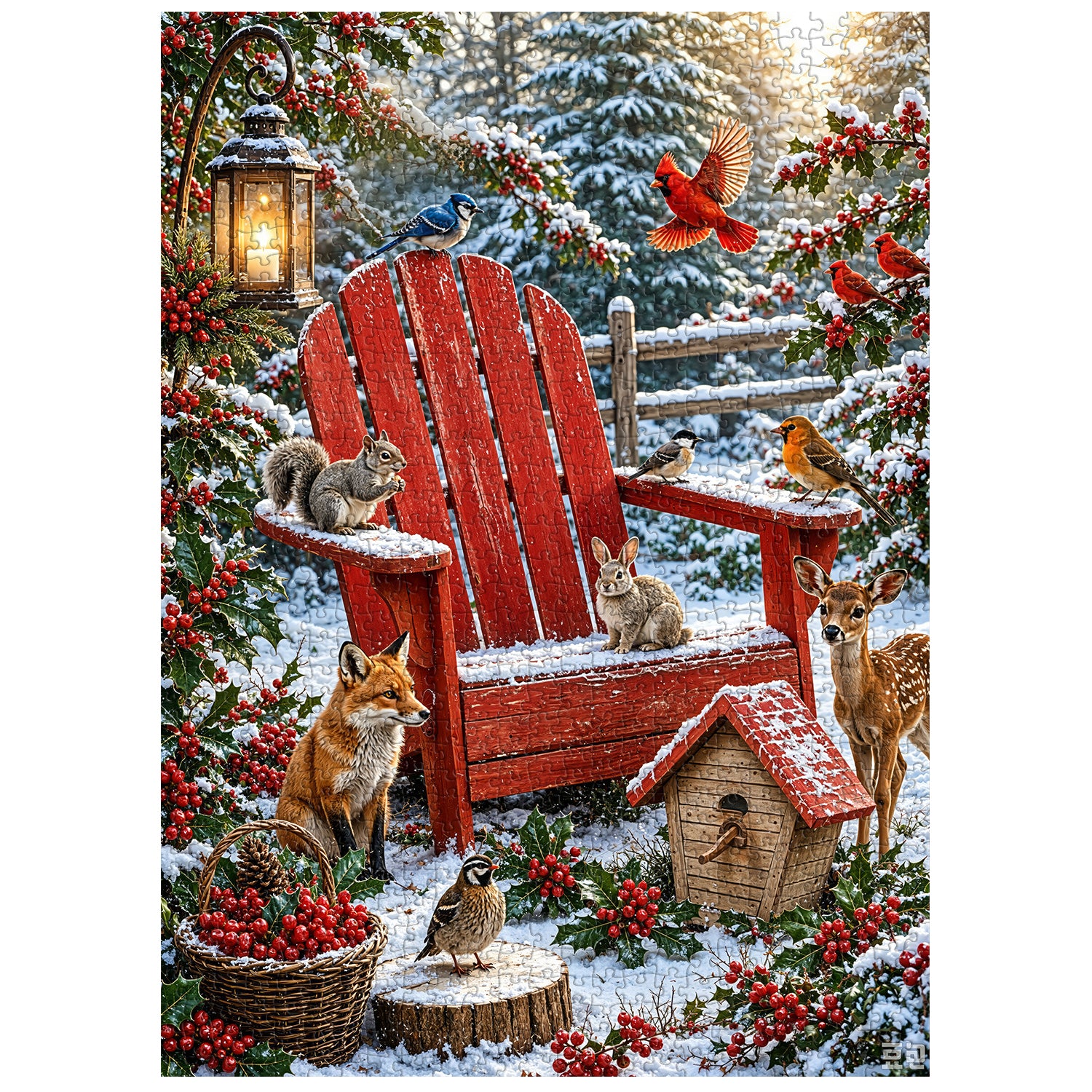 Snowy Forest Friends Puzzle 1000 Teile
