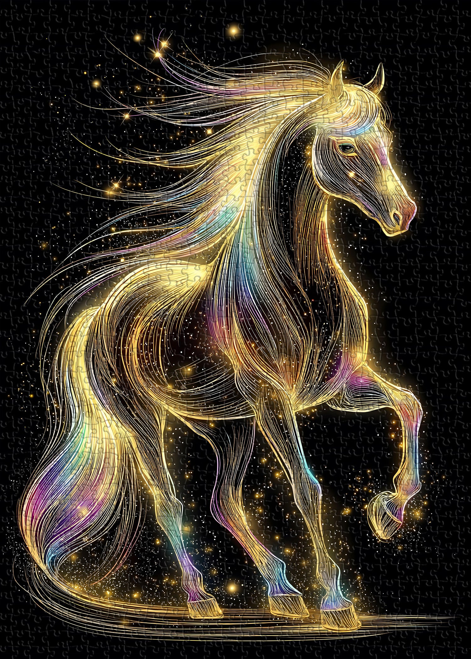 Starry Rainbow Steed Jigsaw Puzzle 1000 Pieces