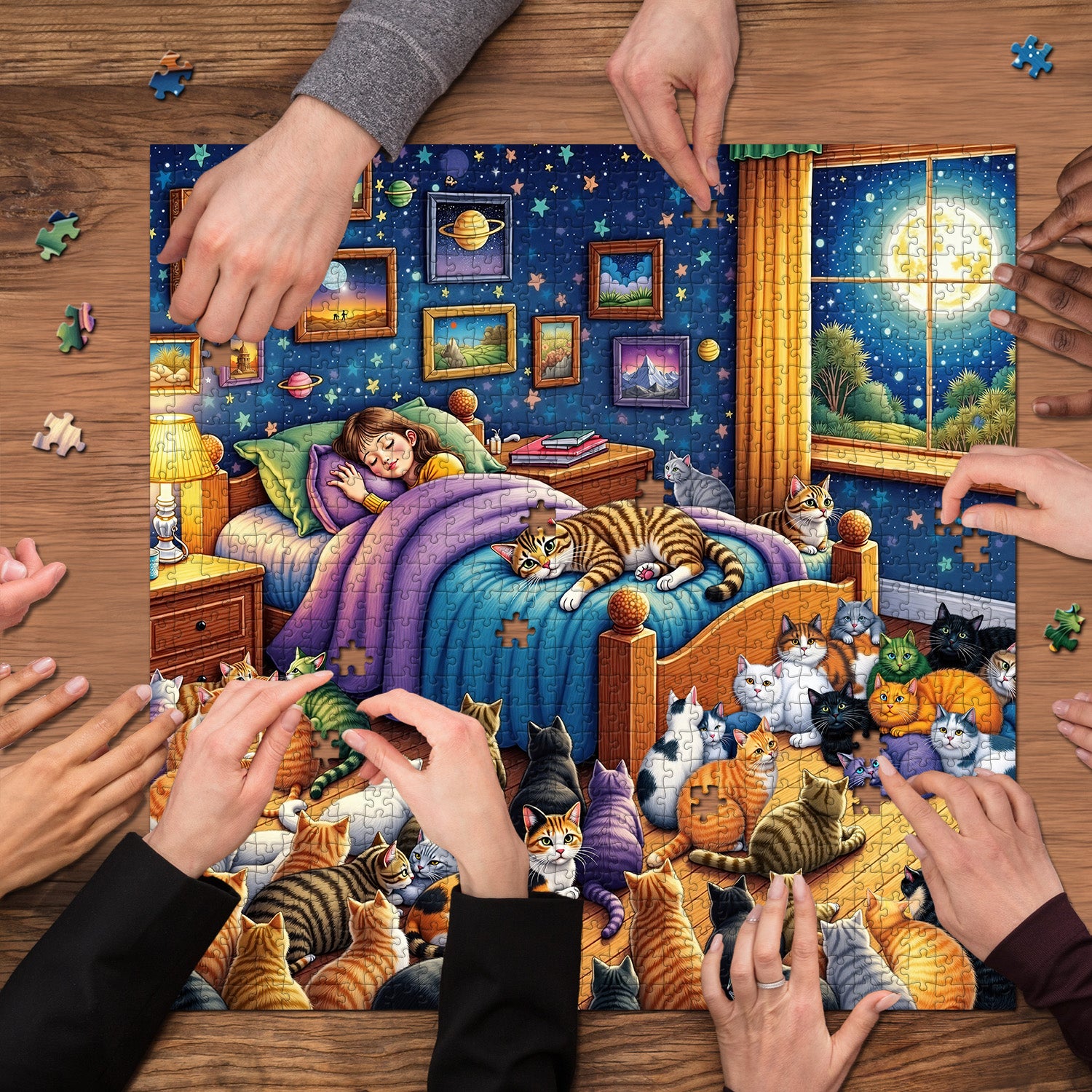 Cats Guarding Dreams Jigsaw Puzzle 1000 Pieces