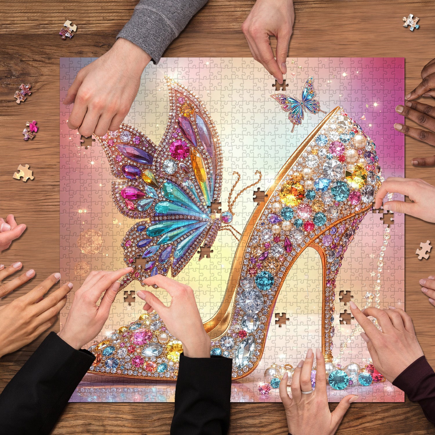 Aurora Butterfly Heel Jigsaw Puzzle 1000 Pieces