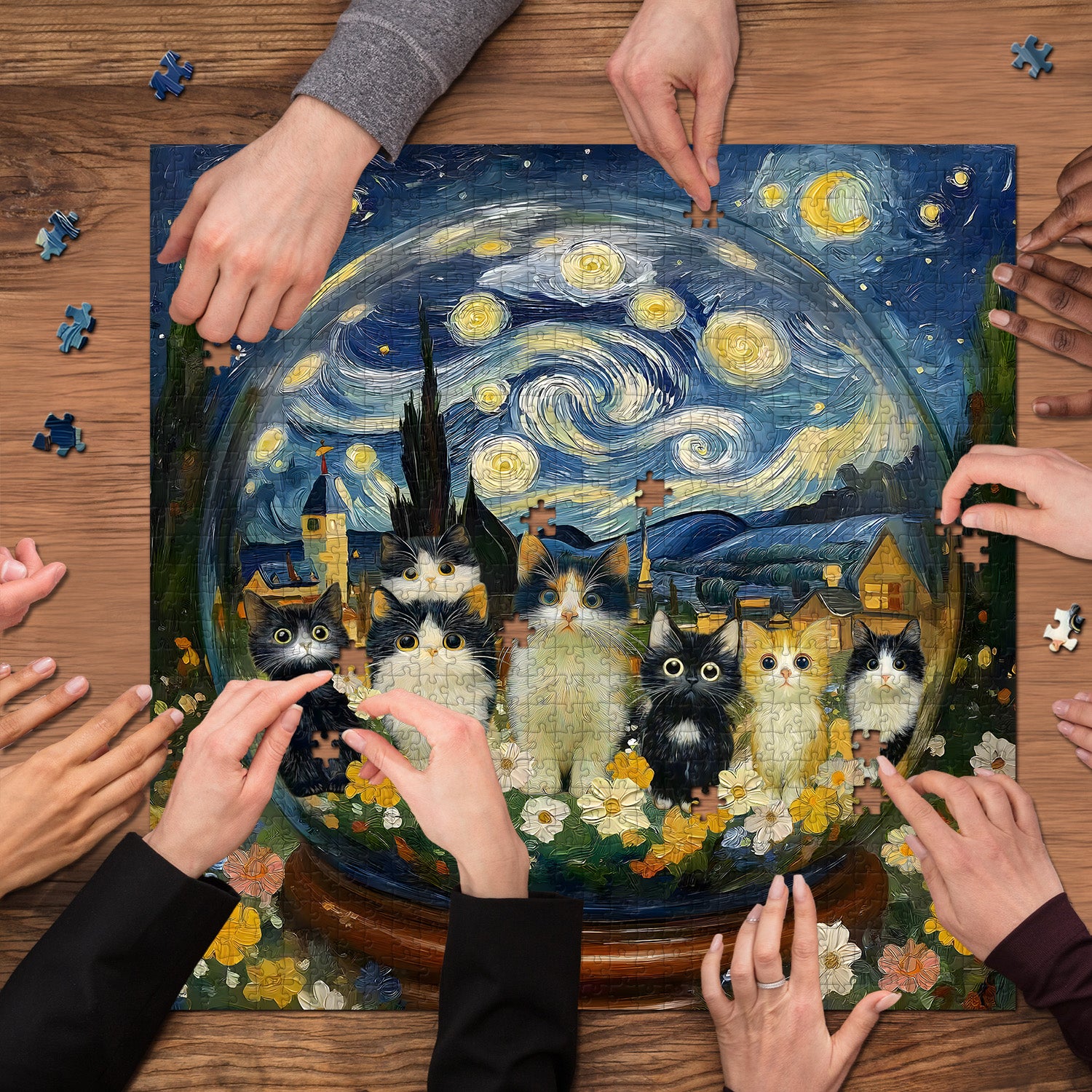 Katzen-Kristallkugel-Puzzle, 1000 Teile