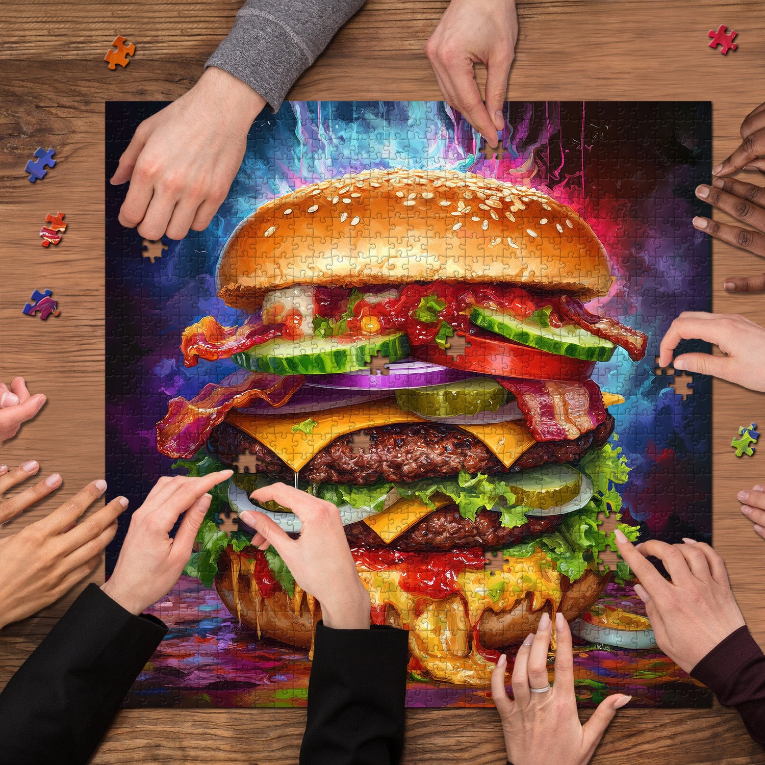 Delicious Hamburger Jigsaw Puzzle 1000 Pieces