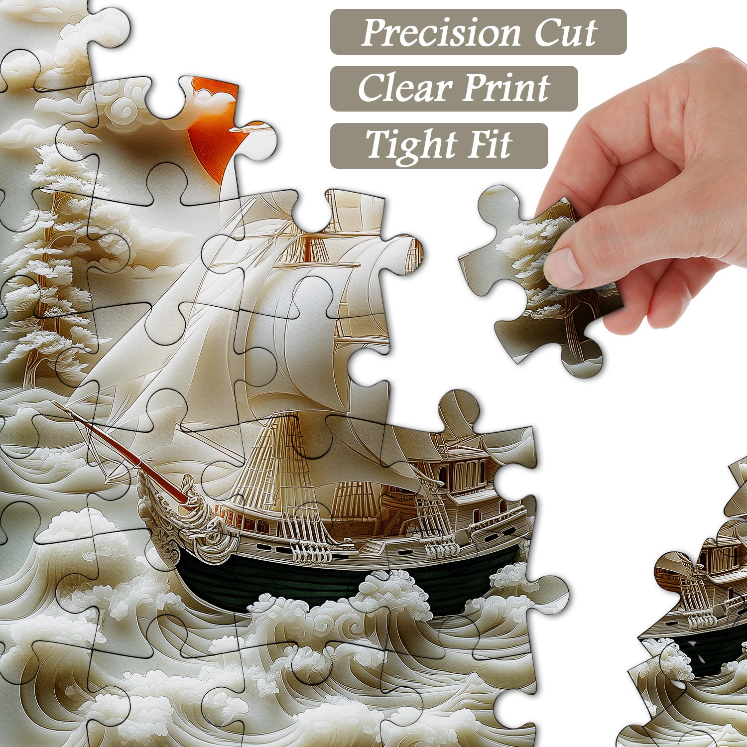 White Voyage Jigsaw Puzzle 1000 Pieces