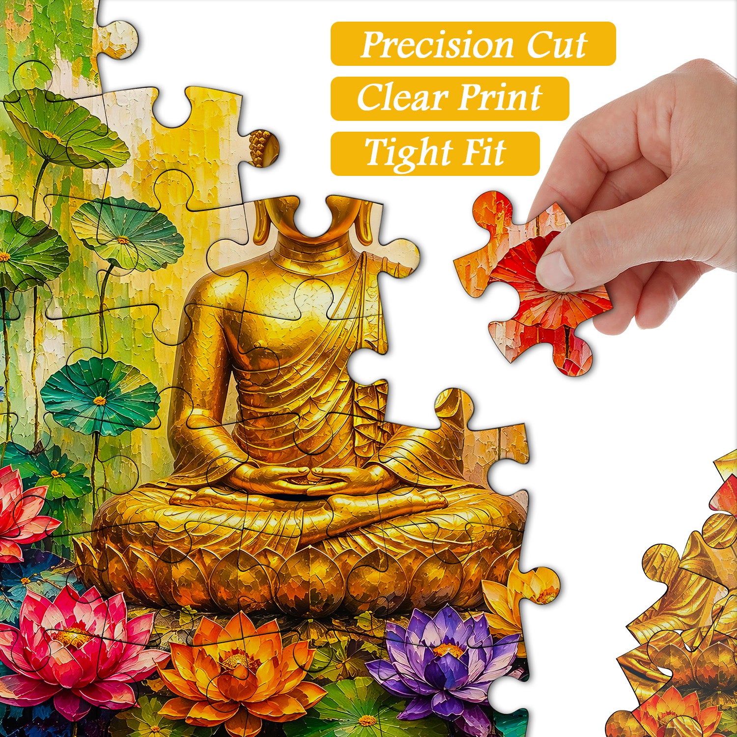 Serene Buddha Floral Bloom Puzzle 1000 Teile