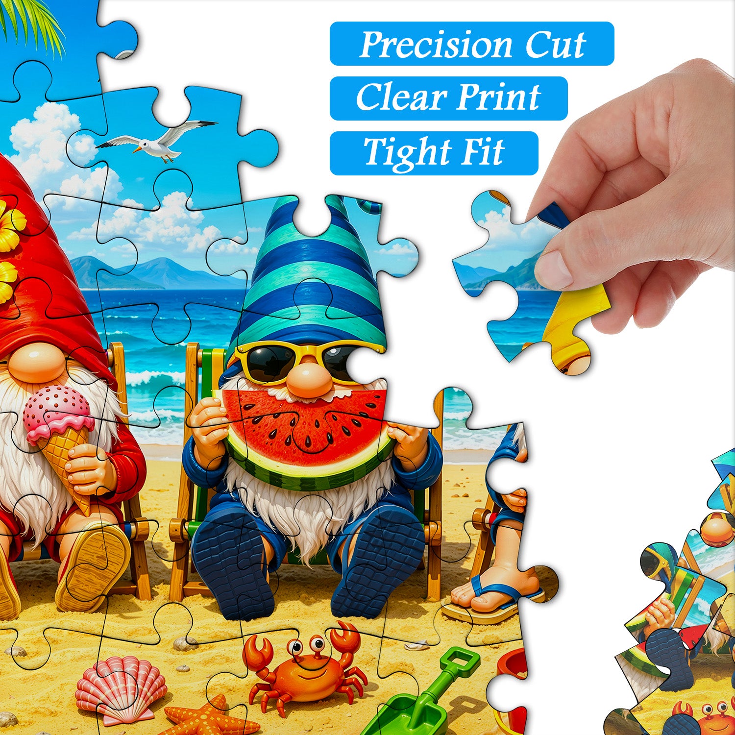 Summer Beach Gnomes Jigsaw Puzzle 1000 Pieces
