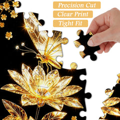 Golden Crystal Butterfly Jigsaw Puzzle 1000 Pieces
