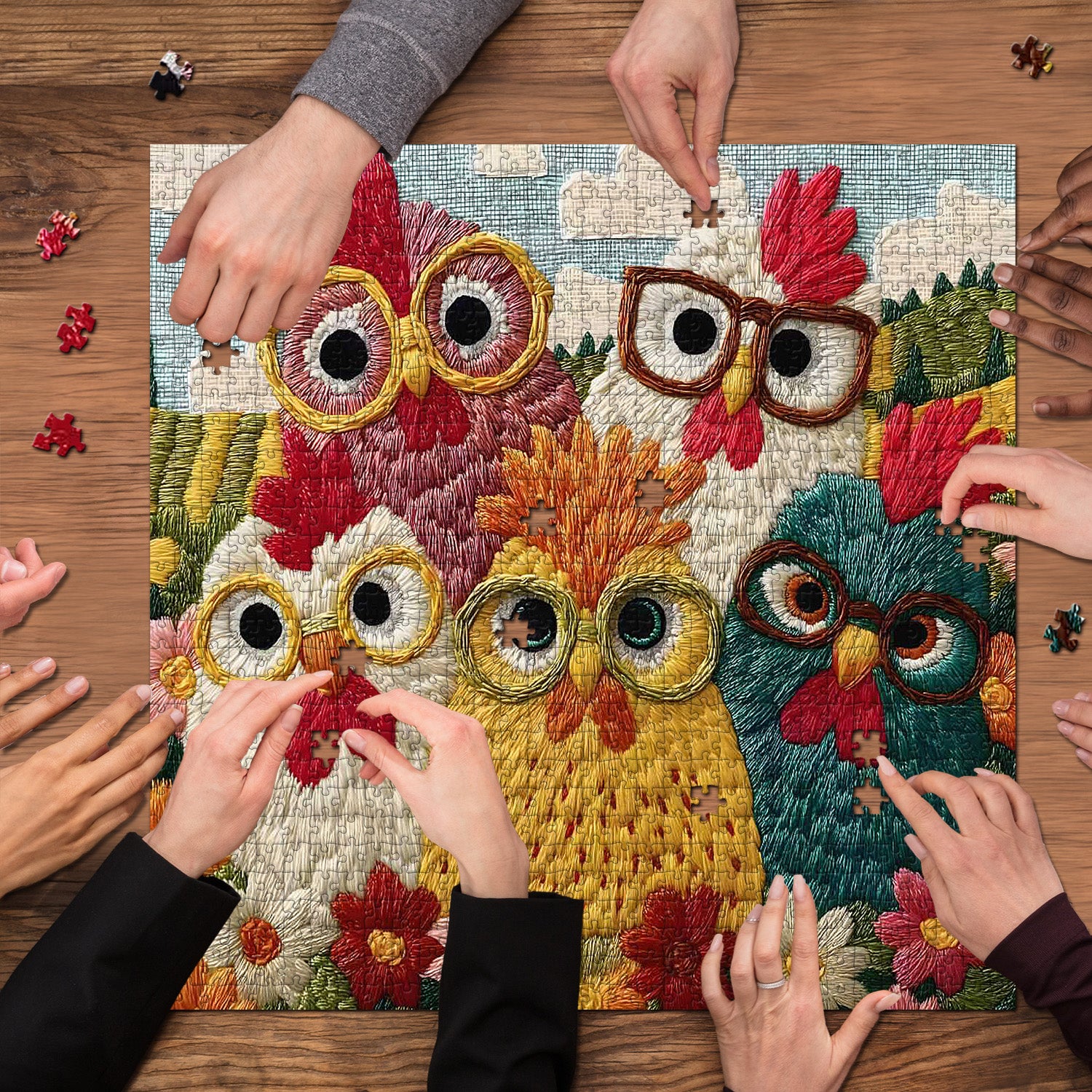 Chic Chickens Jigsaw Puzzle 1000 Pieces