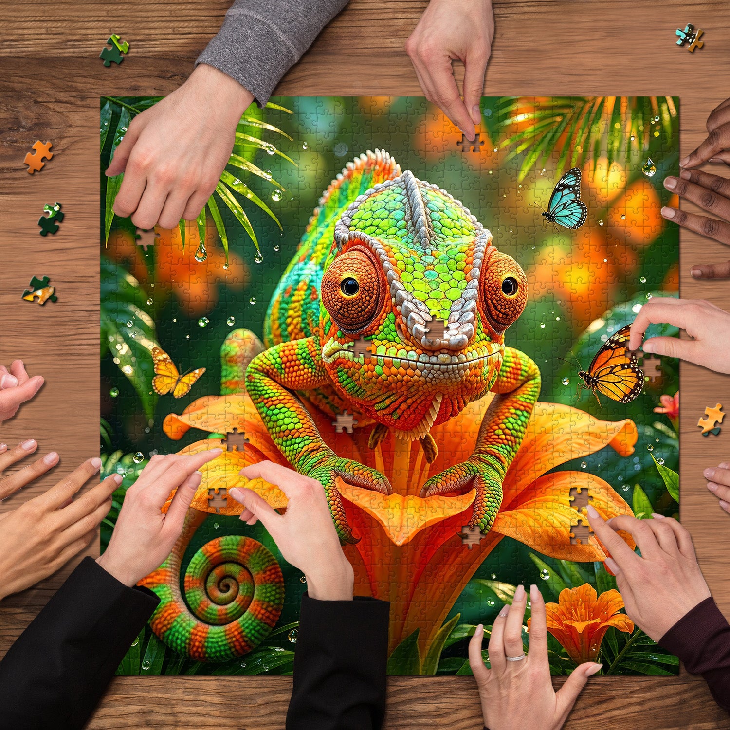 Regenwald-Chamäleon-Puzzle 1000 Teile