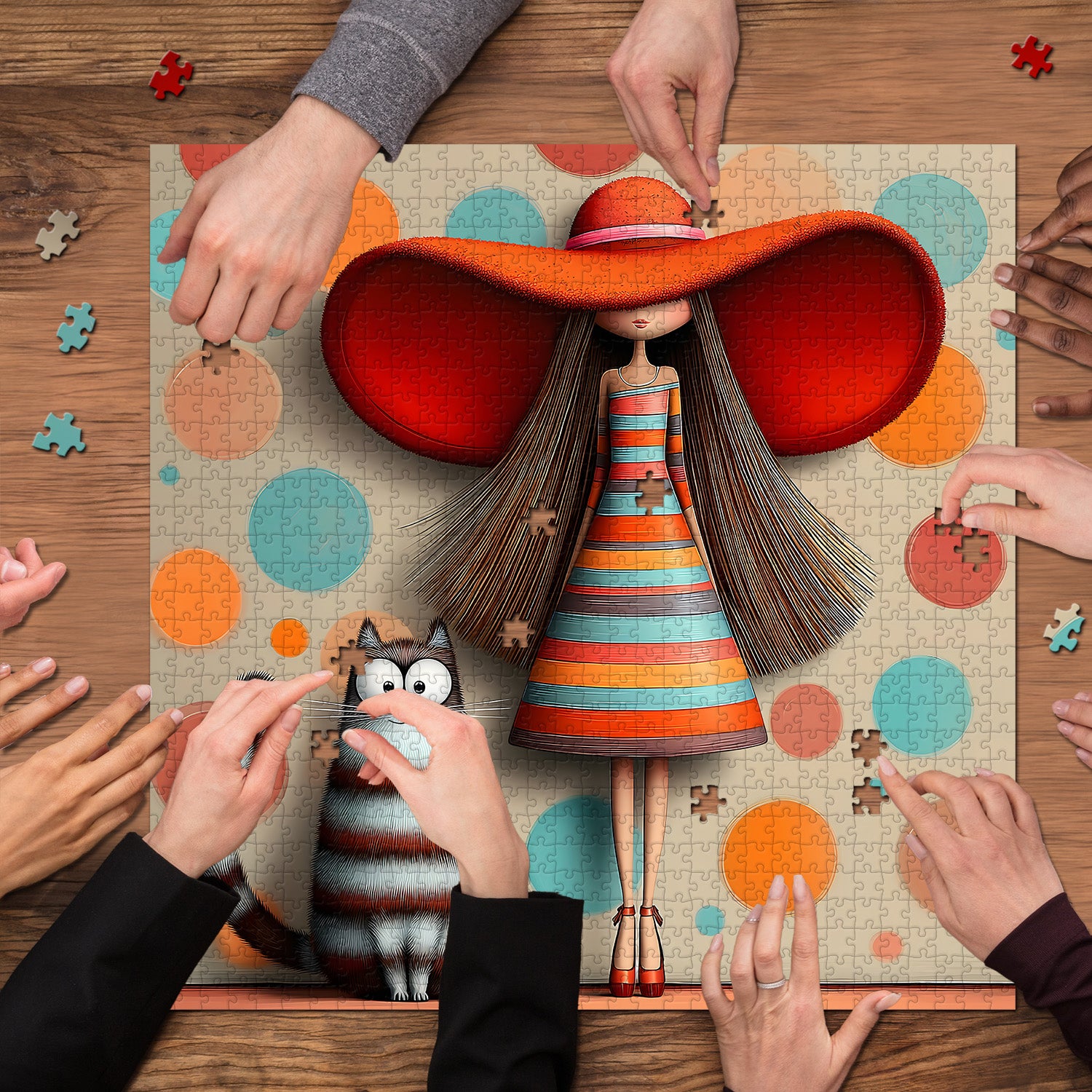 Red Hat Girl Puzzle 1000 Teile