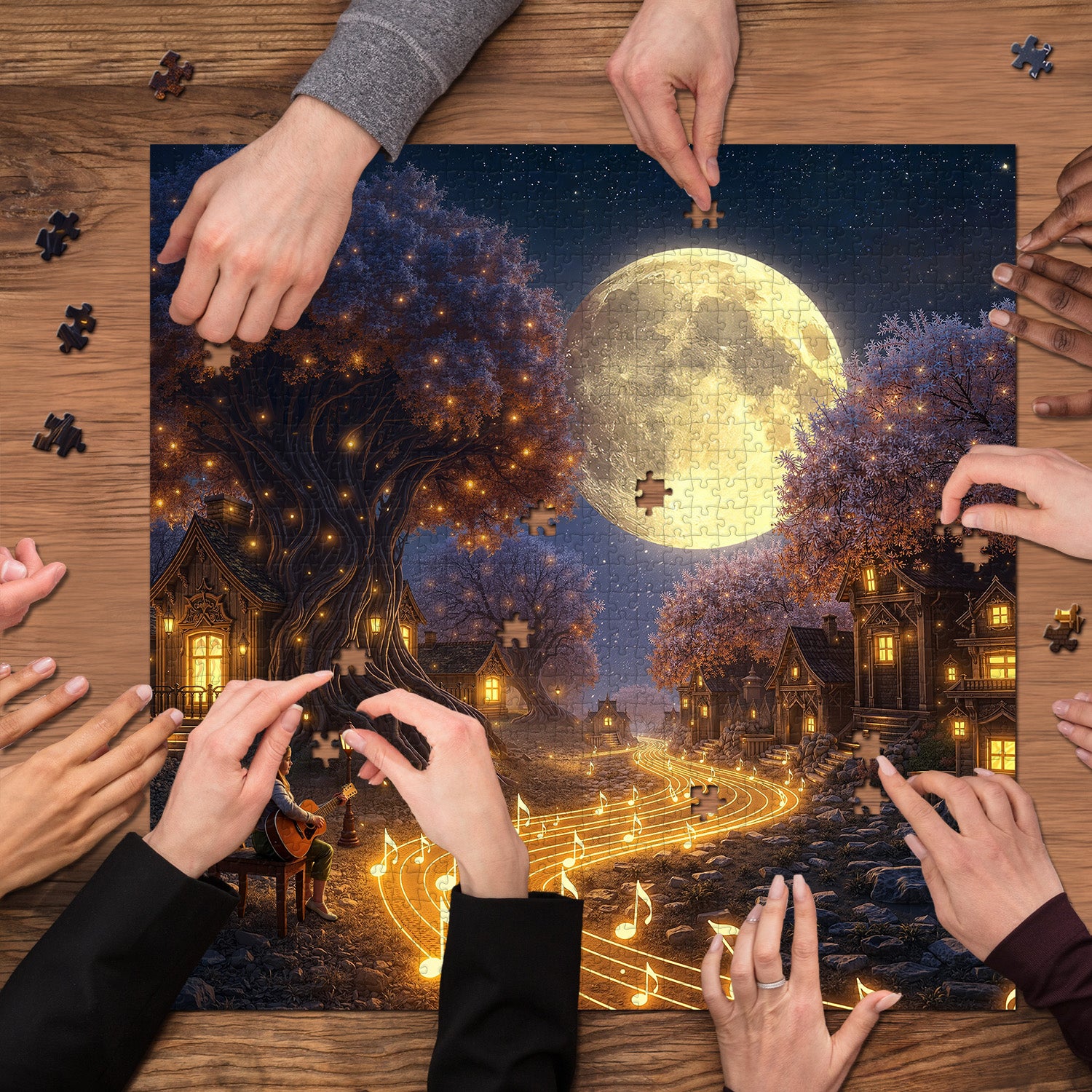 Mondflüsterpfad-Puzzle 1000 Teile