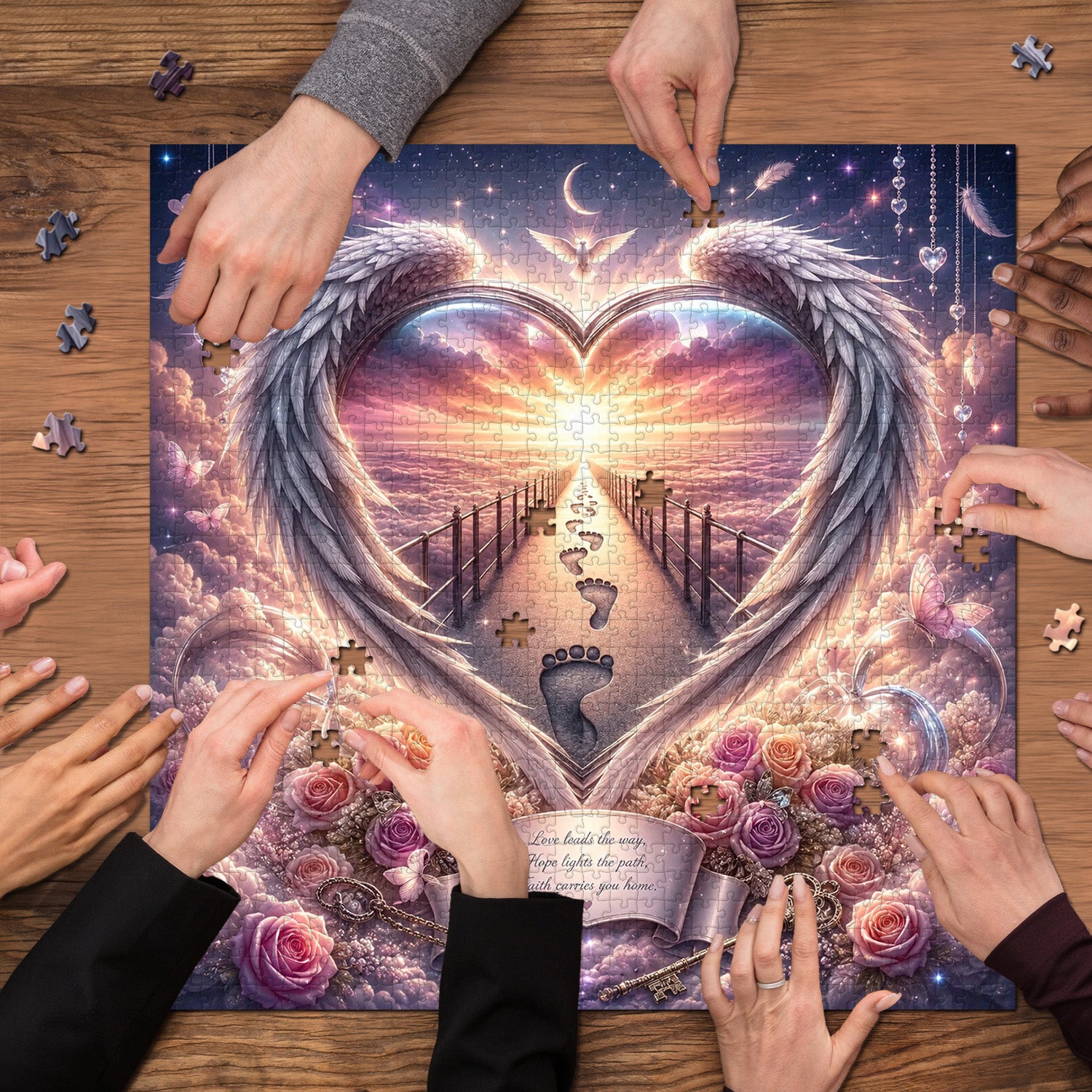 Geflügeltes Herz, Himmelspfad-Puzzle, 1000 Teile
