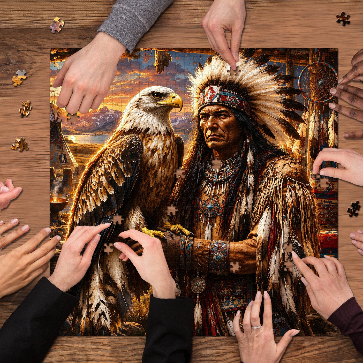 Tribal Spirit Eagle Puzzle 1000 Teile