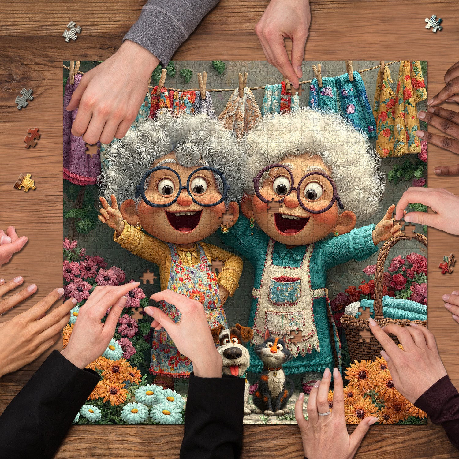 Joyful Grandma Duo Jigsaw Puzzle 1000 Pieces