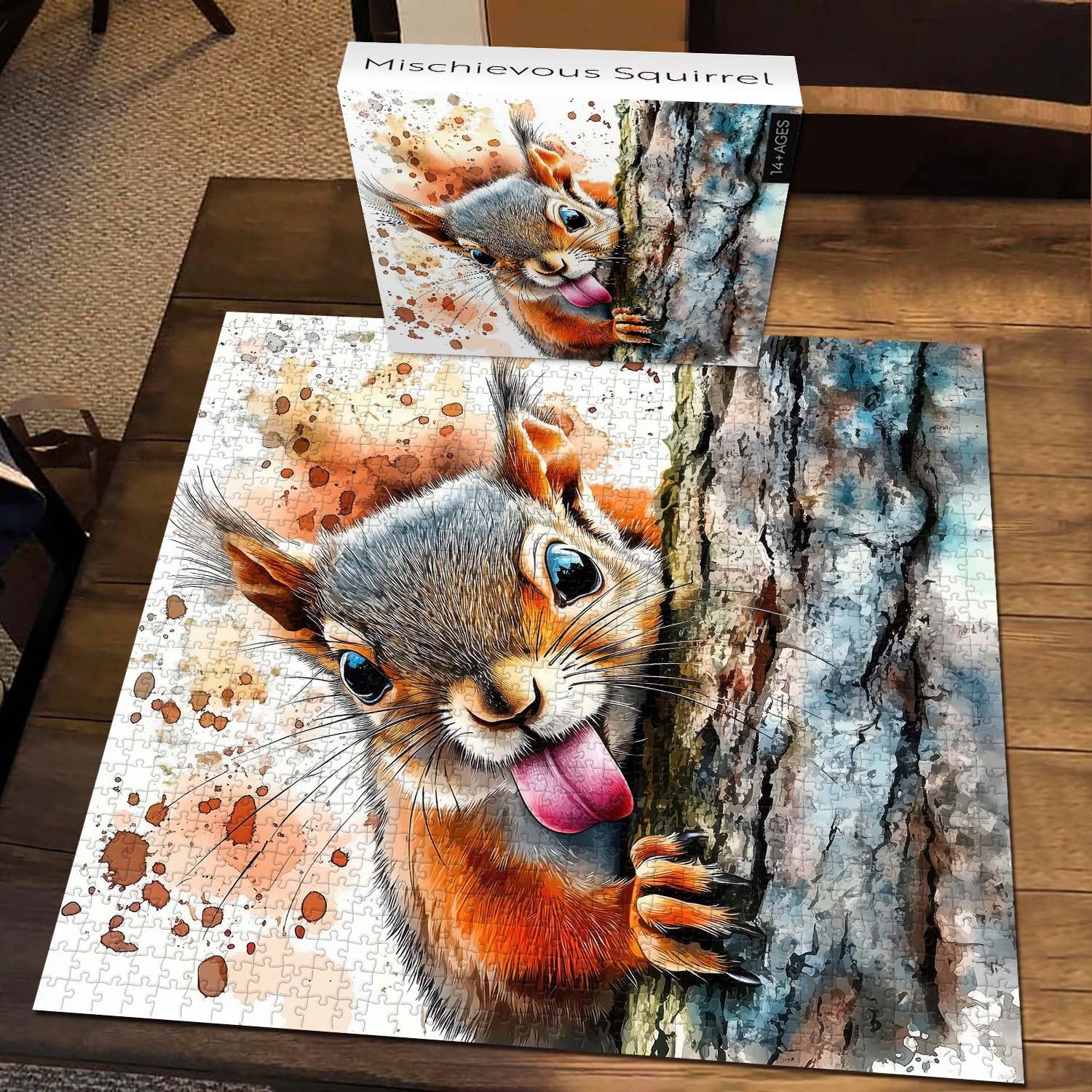 Mischievous Squirrel Jigsaw Puzzle 1000 Pieces