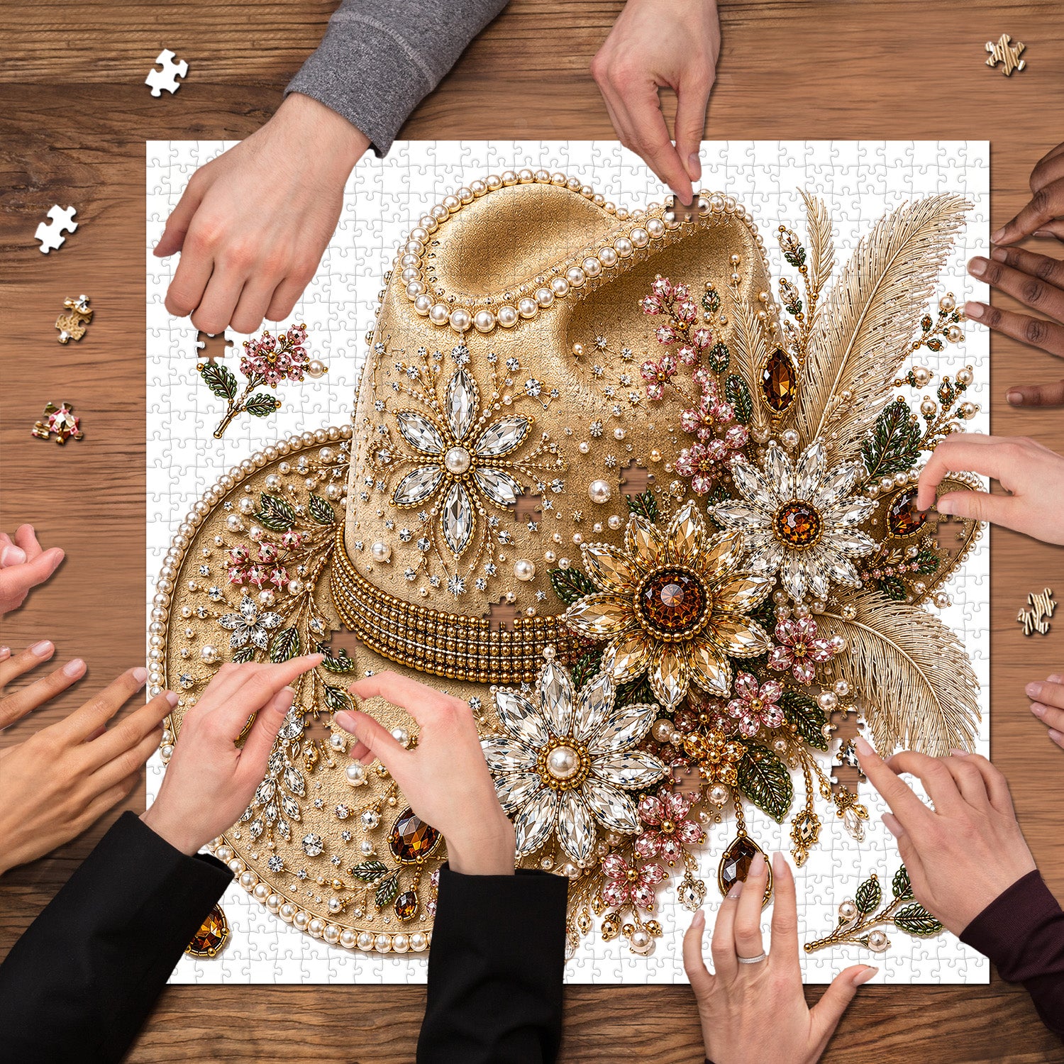Blumenjuwel Cowboyhut-Puzzle 1000 Teile