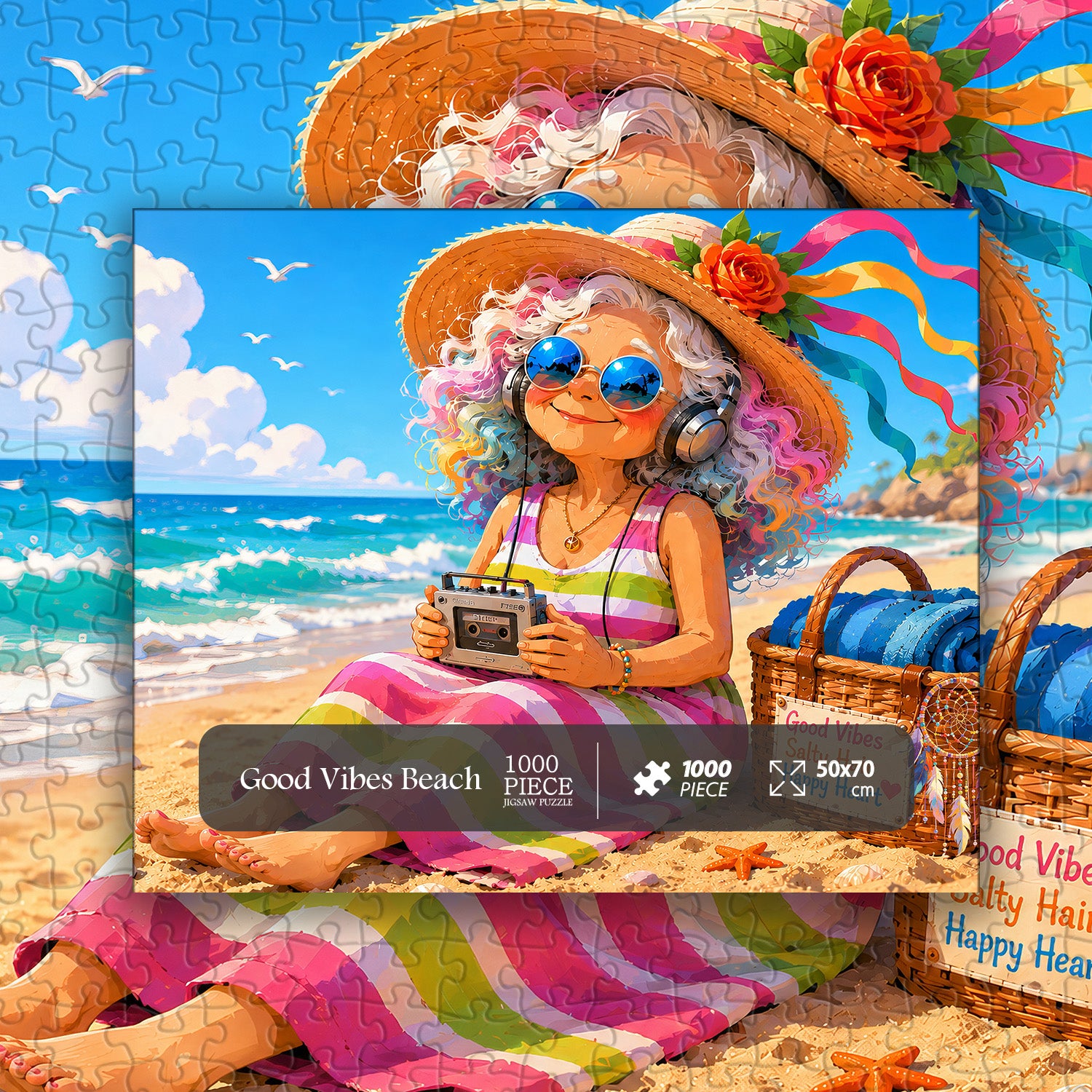 Good Vibes Beach Jigsaw Puzzle 1000 Pieces