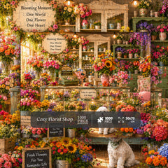 Gemütliches Blumenladen-Puzzle 1000 Teile
