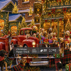 Weihnachtswelpen-LKW-Puzzle 1000 Teile