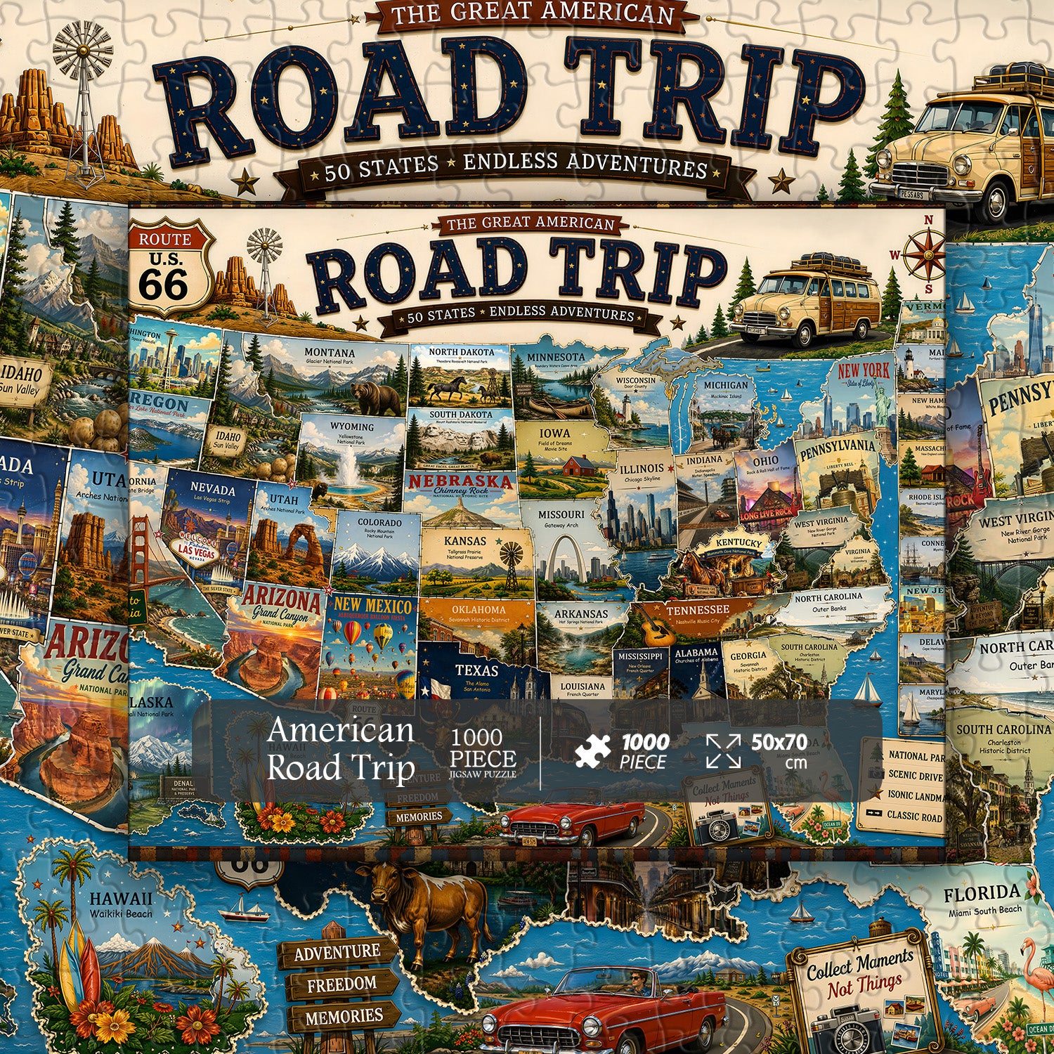 American Road Trip Puzzle 1000 Teile
