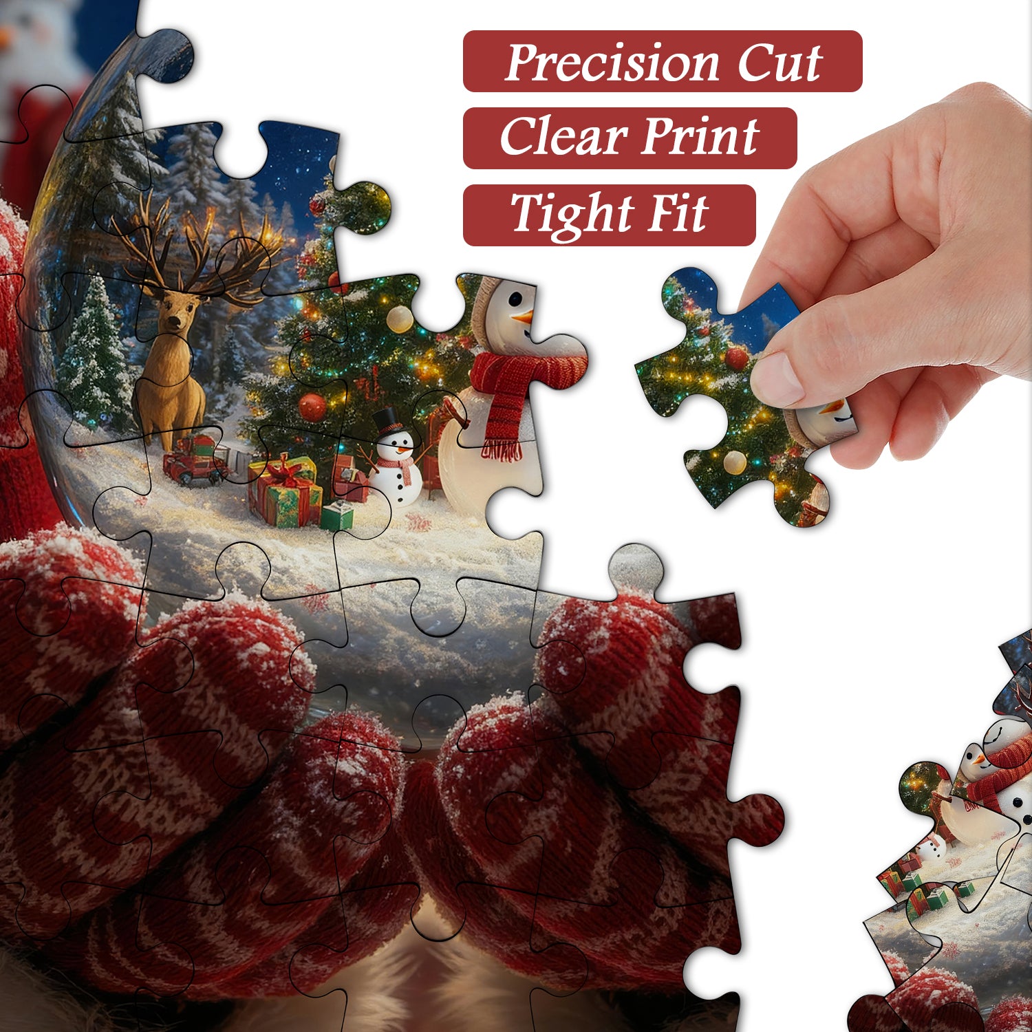 Winterliche Schneeballszene Puzzle 1000 Teile