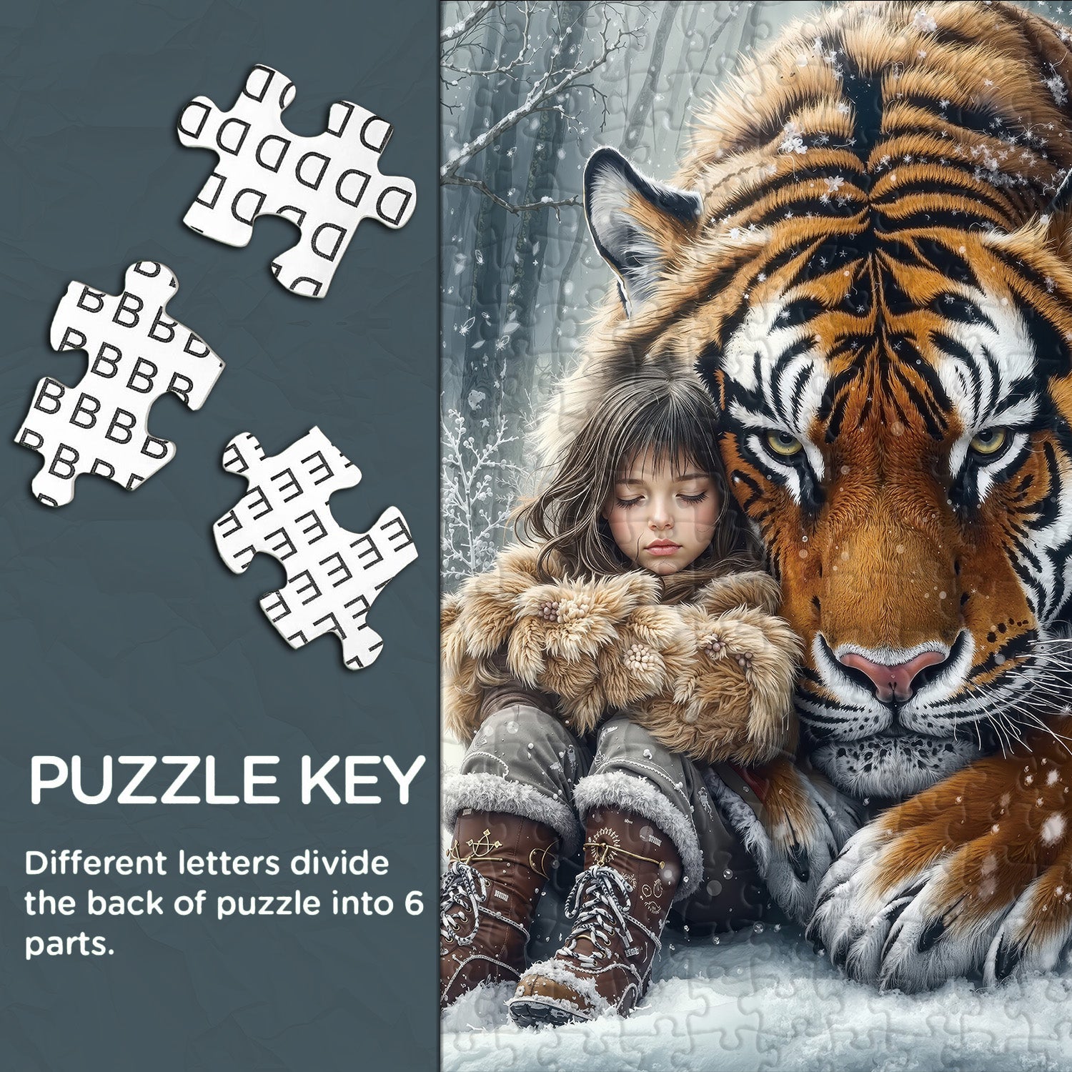 Schneefall wilde Begleiter Puzzle 1000 Stücke