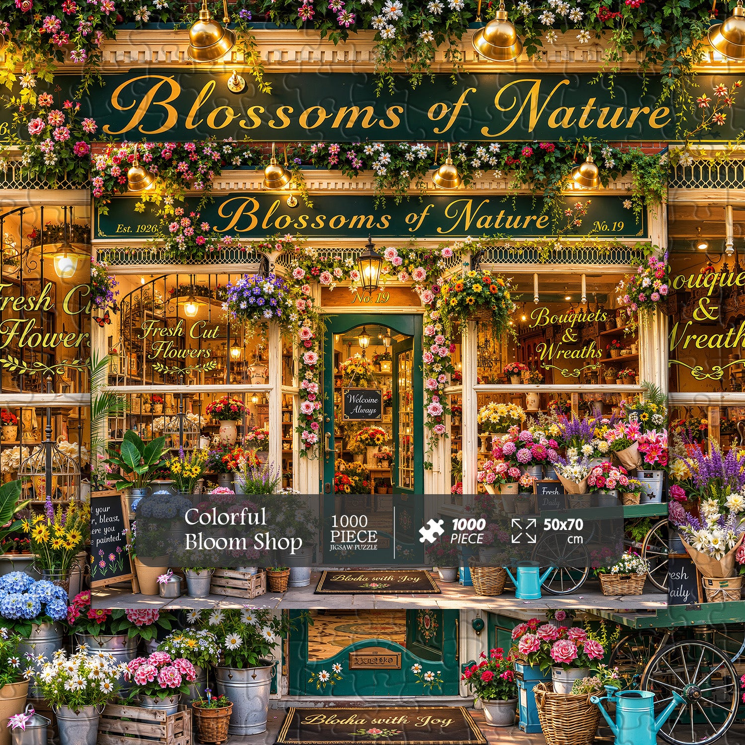 Buntes Blumenladen-Puzzle 1000 Teile