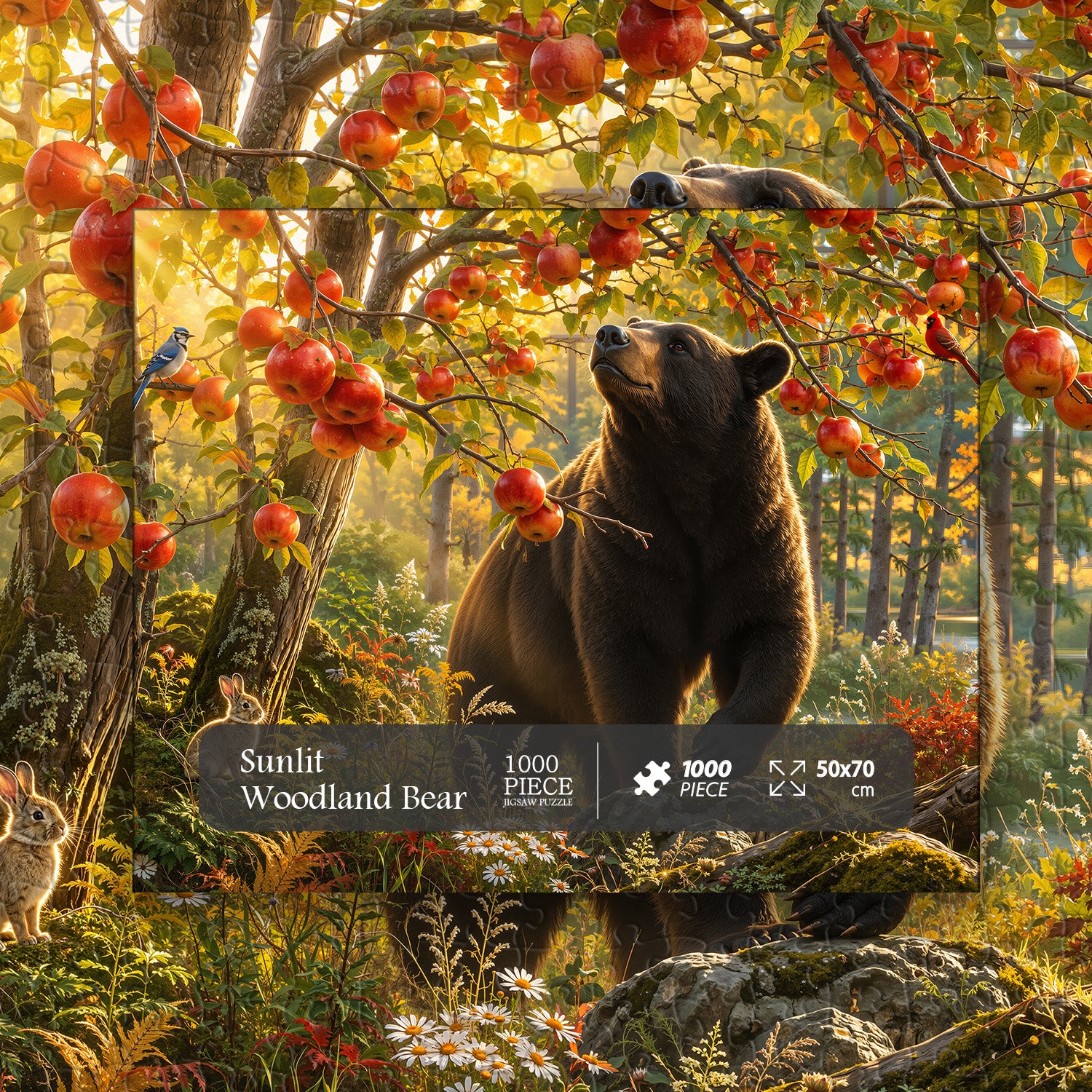 Sunlit Woodland Bear Puzzle 1000 Teile
