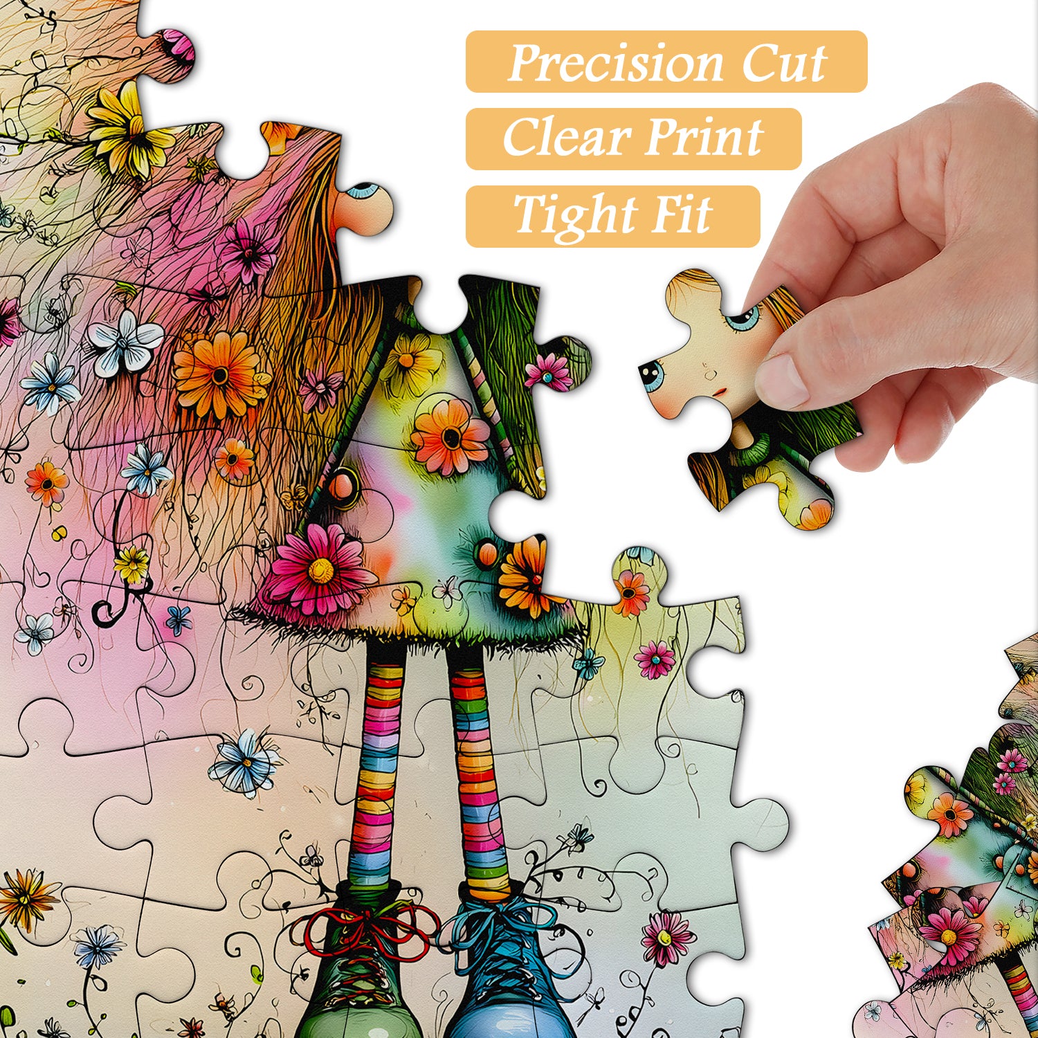 Blumenhaarpuppen-Puzzle 1000 Teile