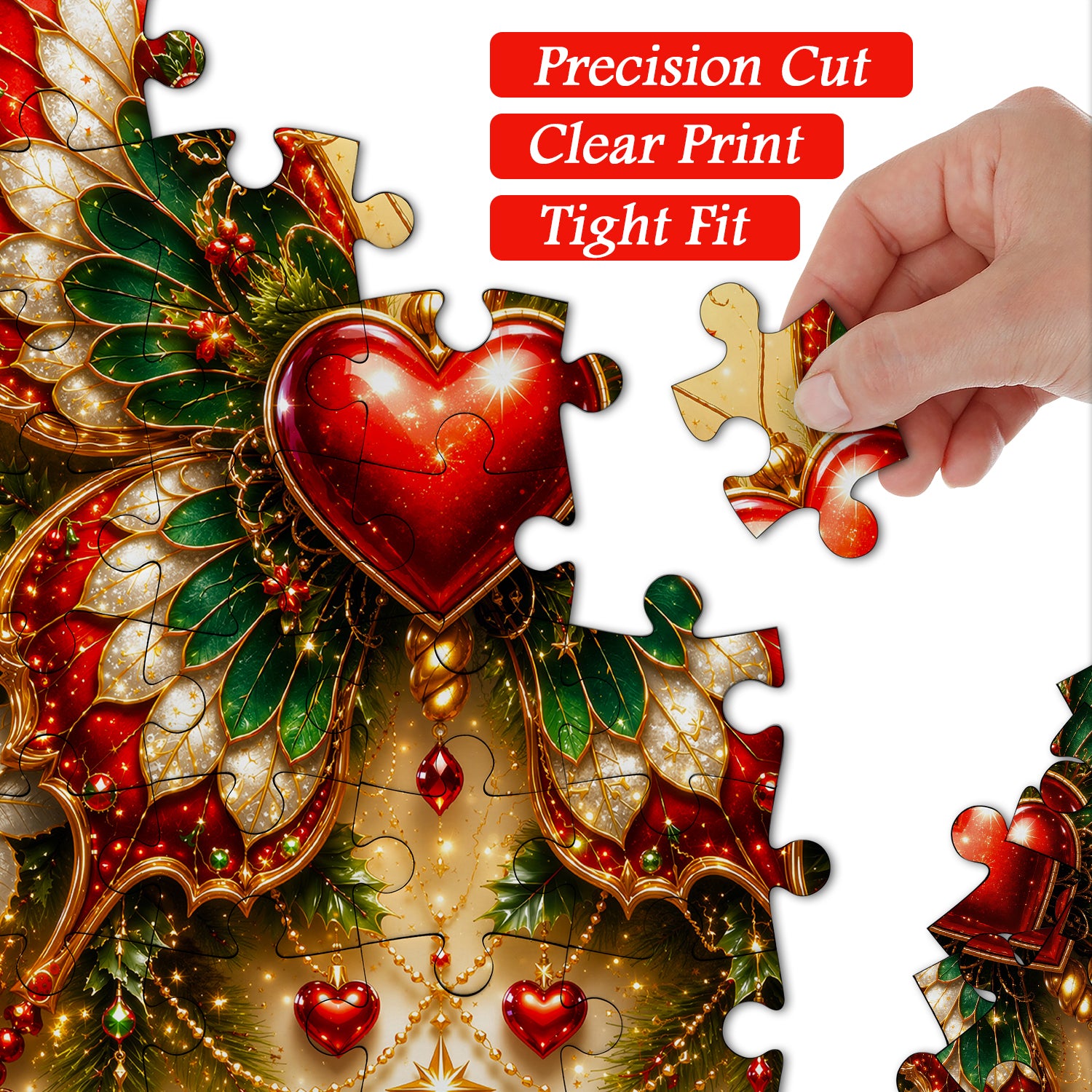 Weihnachts-Schmetterlings-Herz-Puzzle, 1000 Teile
