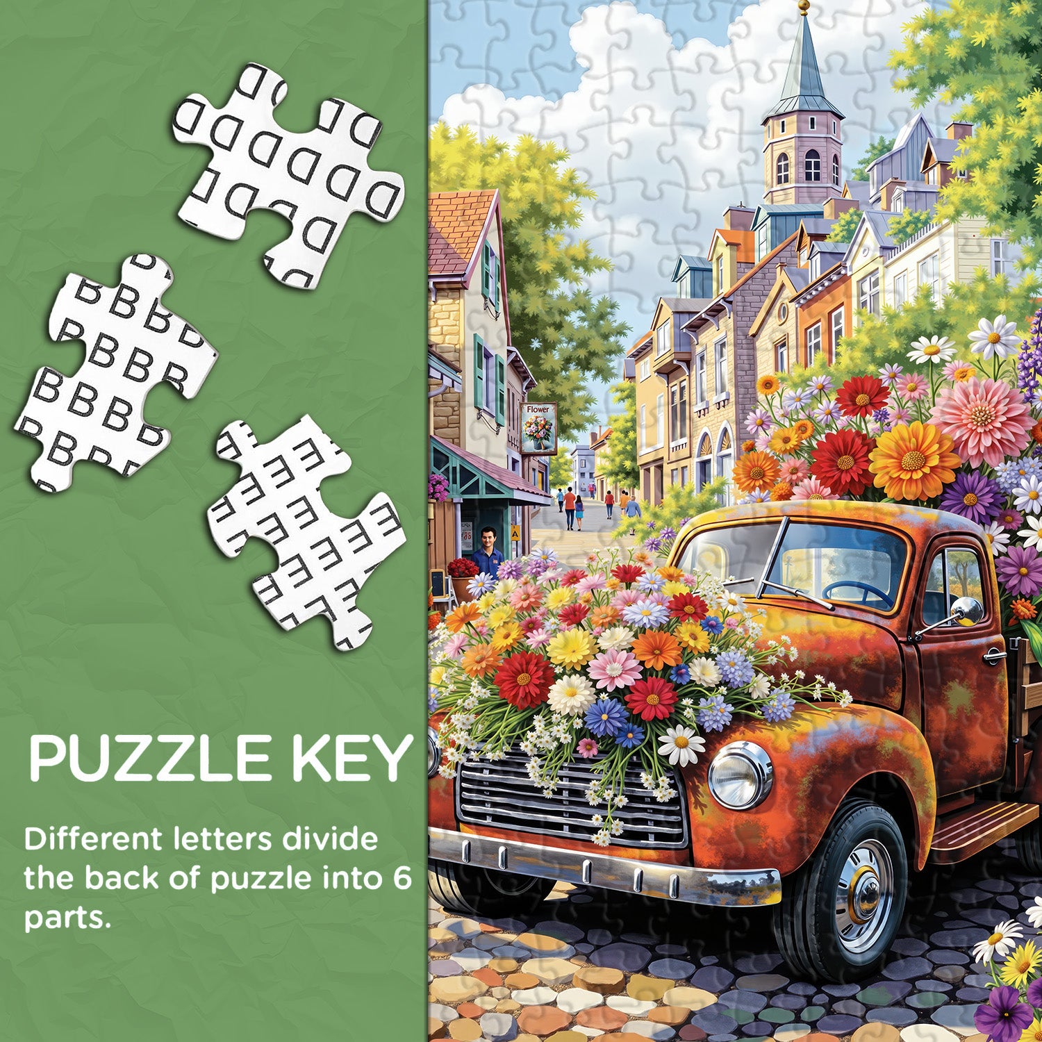Blumenduftstadt-Puzzle 1000 Teile