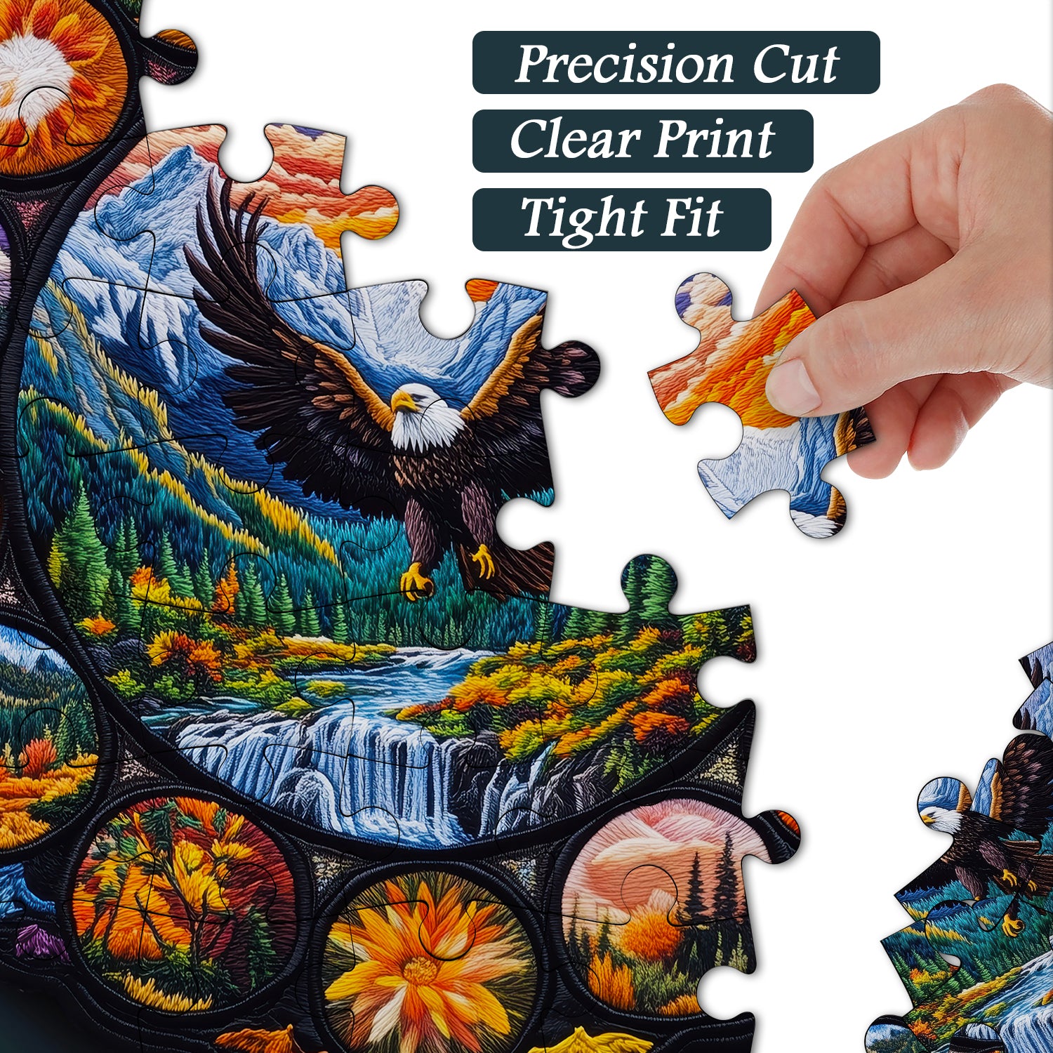 Mandala Eagle Soars Jigsaw Puzzle 1000 Pieces