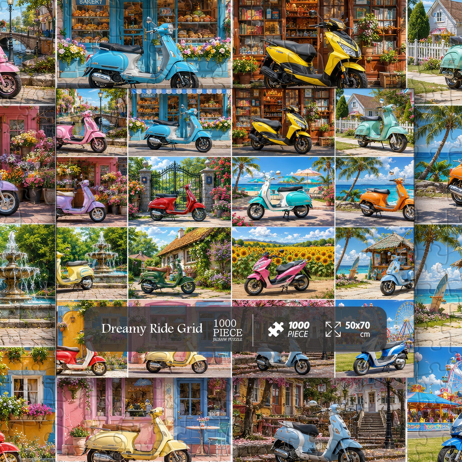 Dreamy Ride Grid Puzzle 1000 Teile